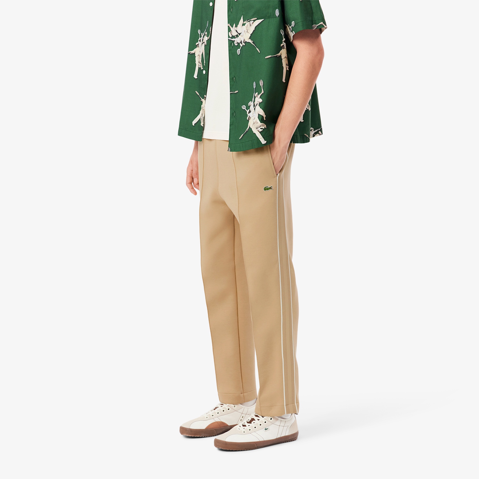 サイドテーピングダブルフェイススェットパンツ