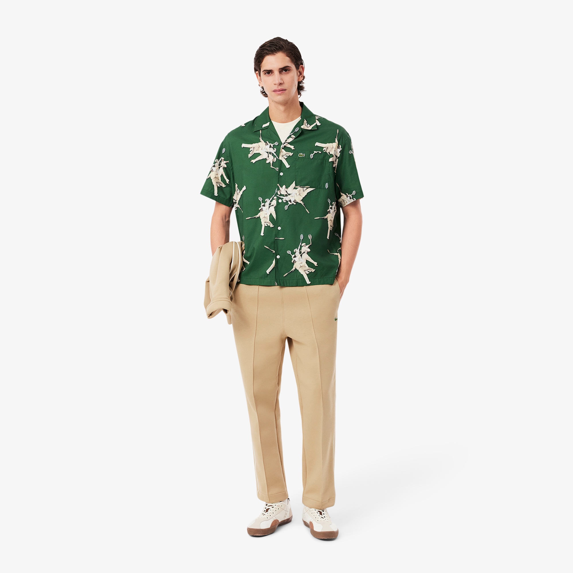 サイドテーピングダブルフェイススェットパンツ