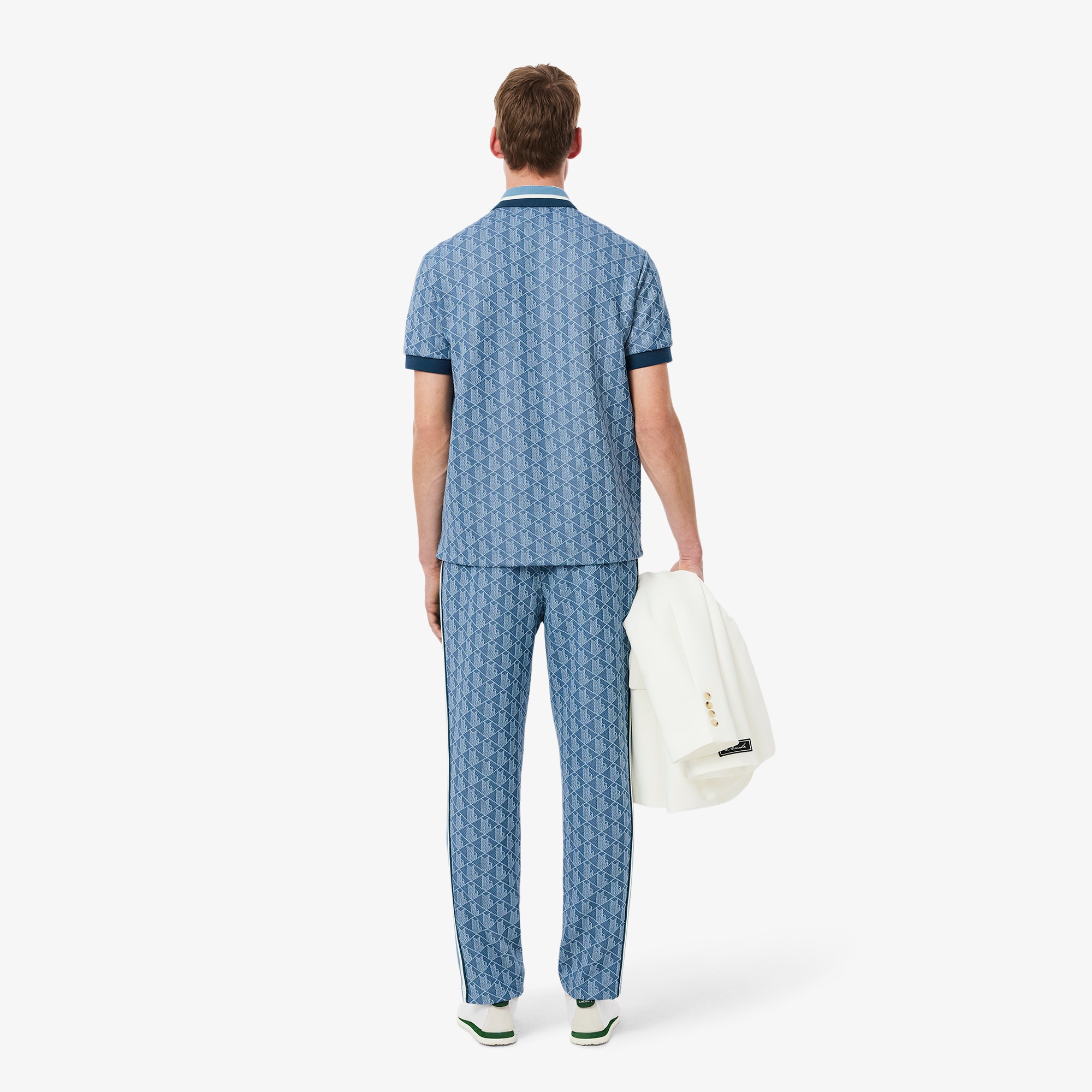 サイドテーピングモノグラムジャカードトラックパンツ