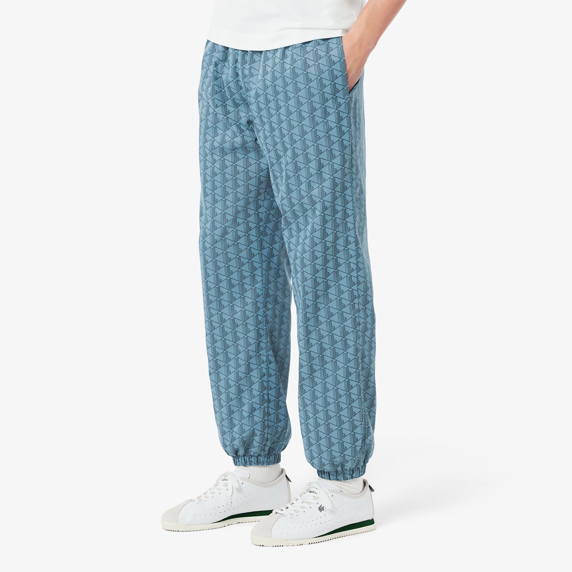 モノグラムジャカード撥水トラックパンツ