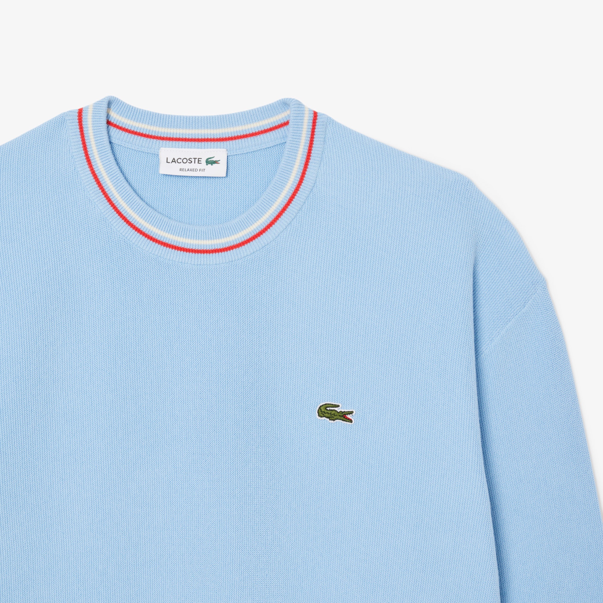 リブニットステッチコットンニットセーター