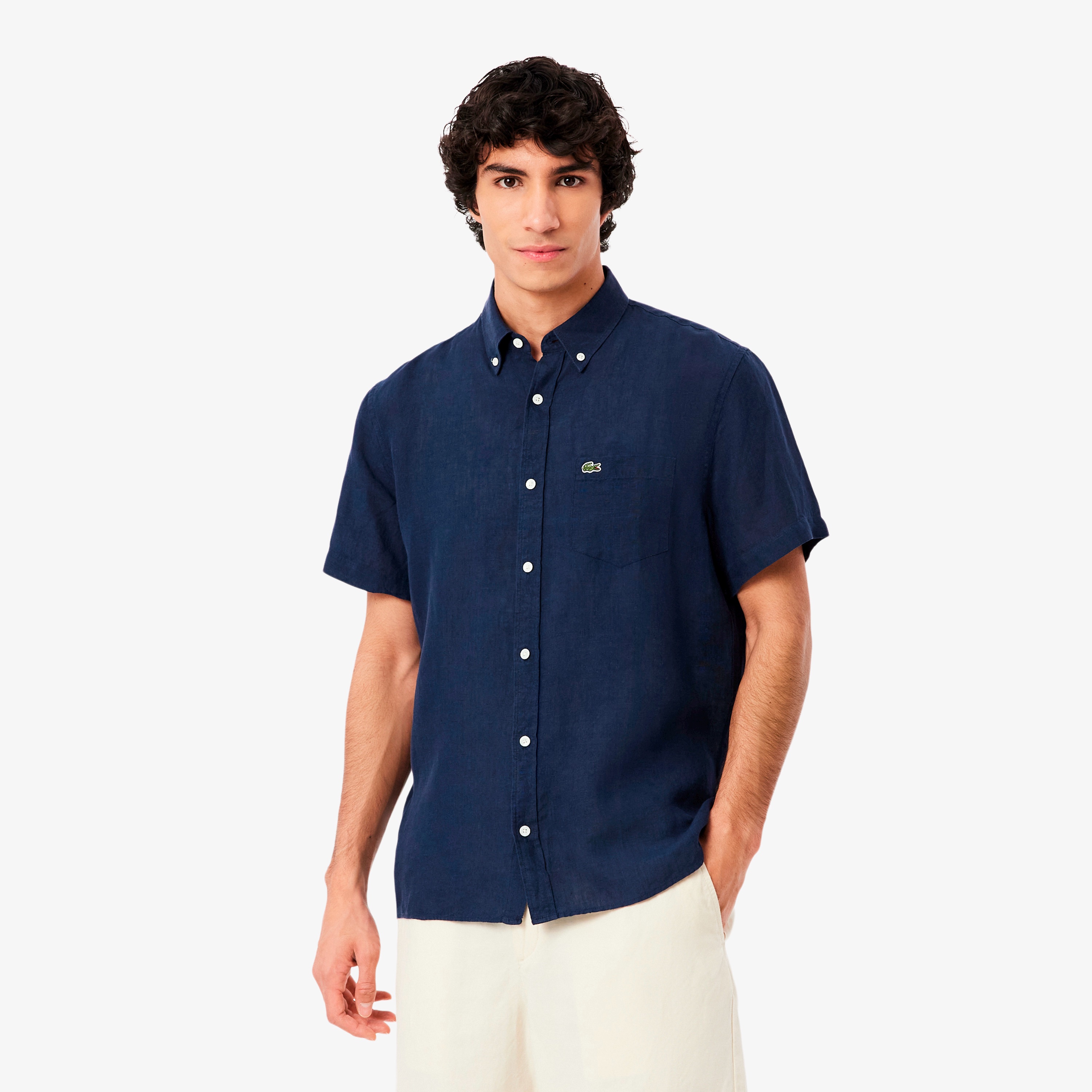 リネンボタンダウンシャツ