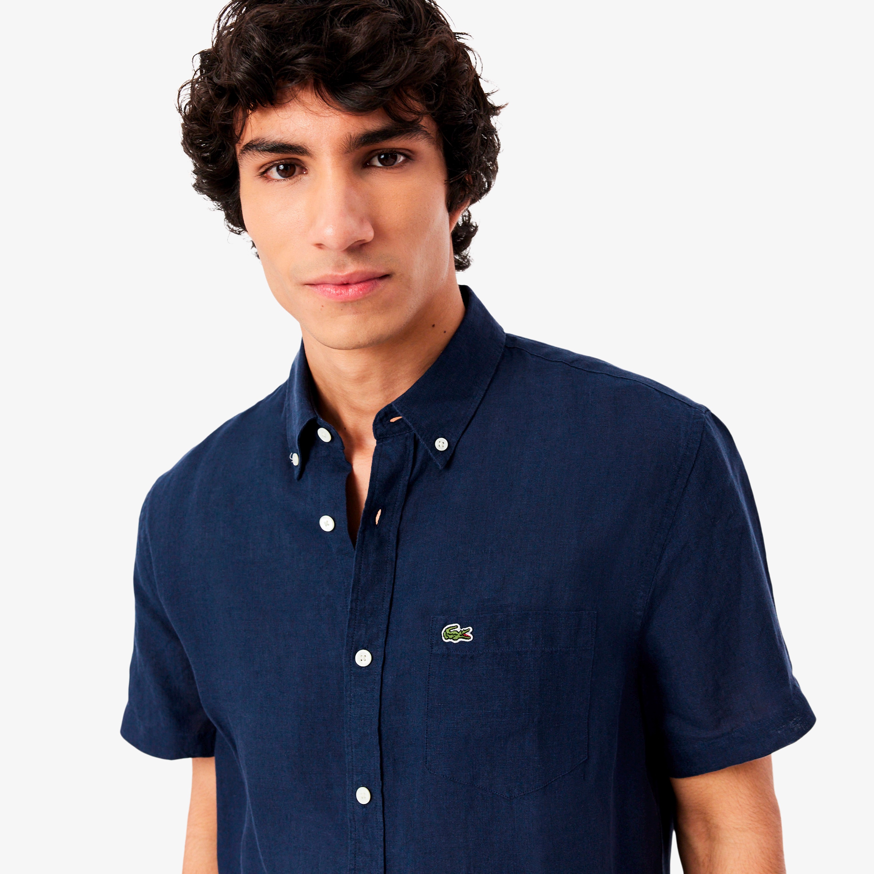 リネンボタンダウンシャツ