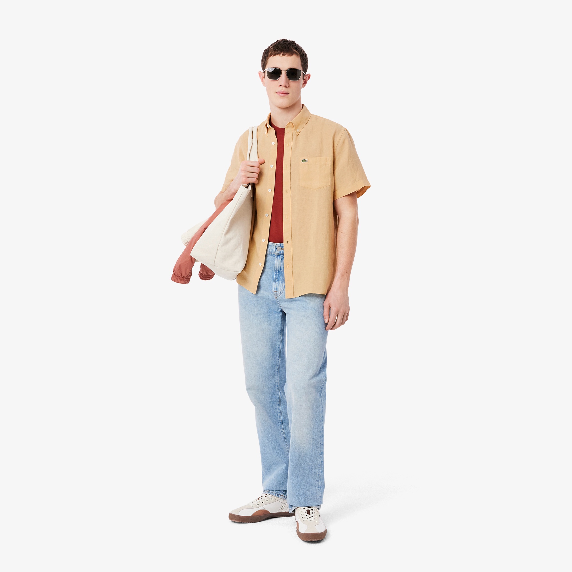 リネンボタンダウンシャツ