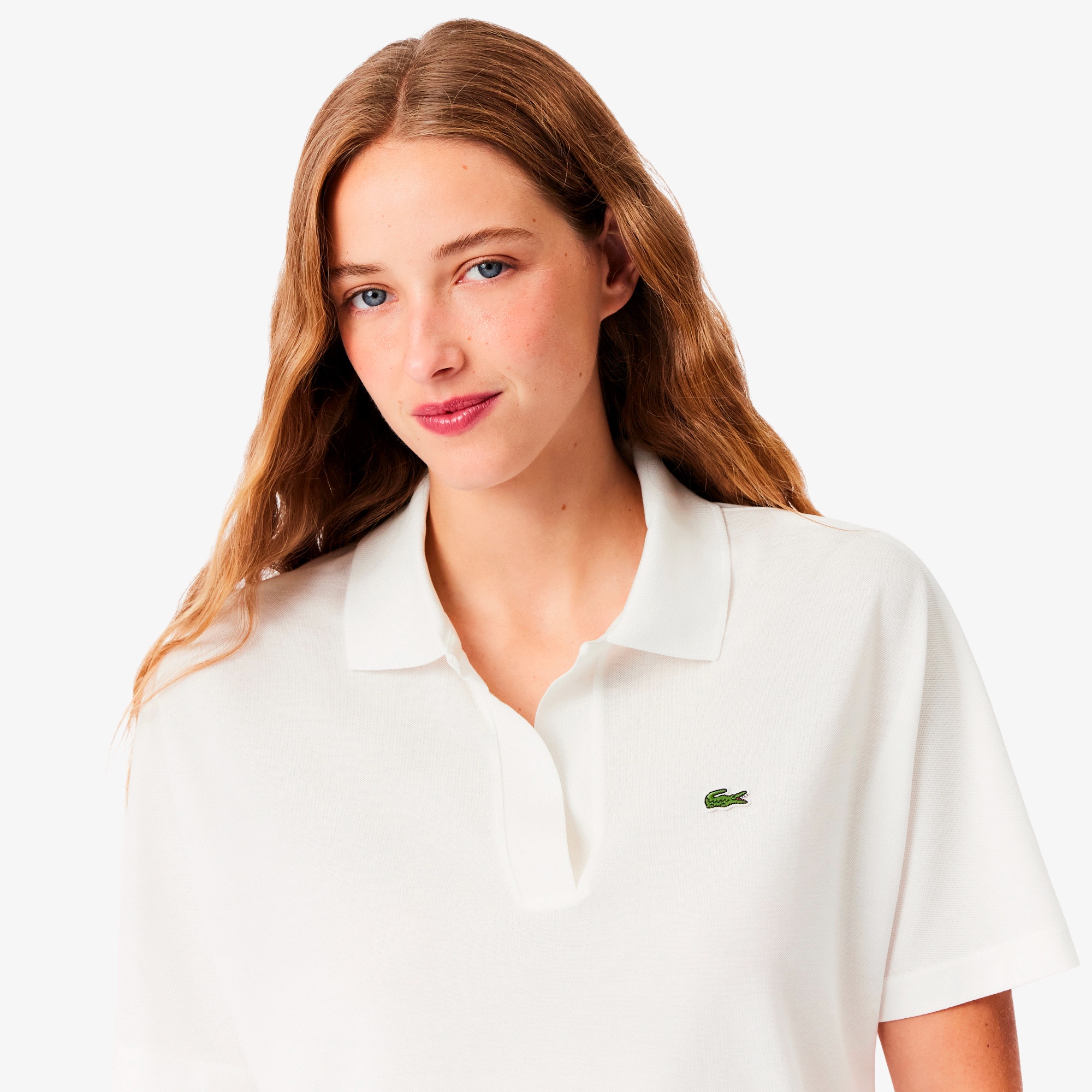 スキッパーネックポロシャツ