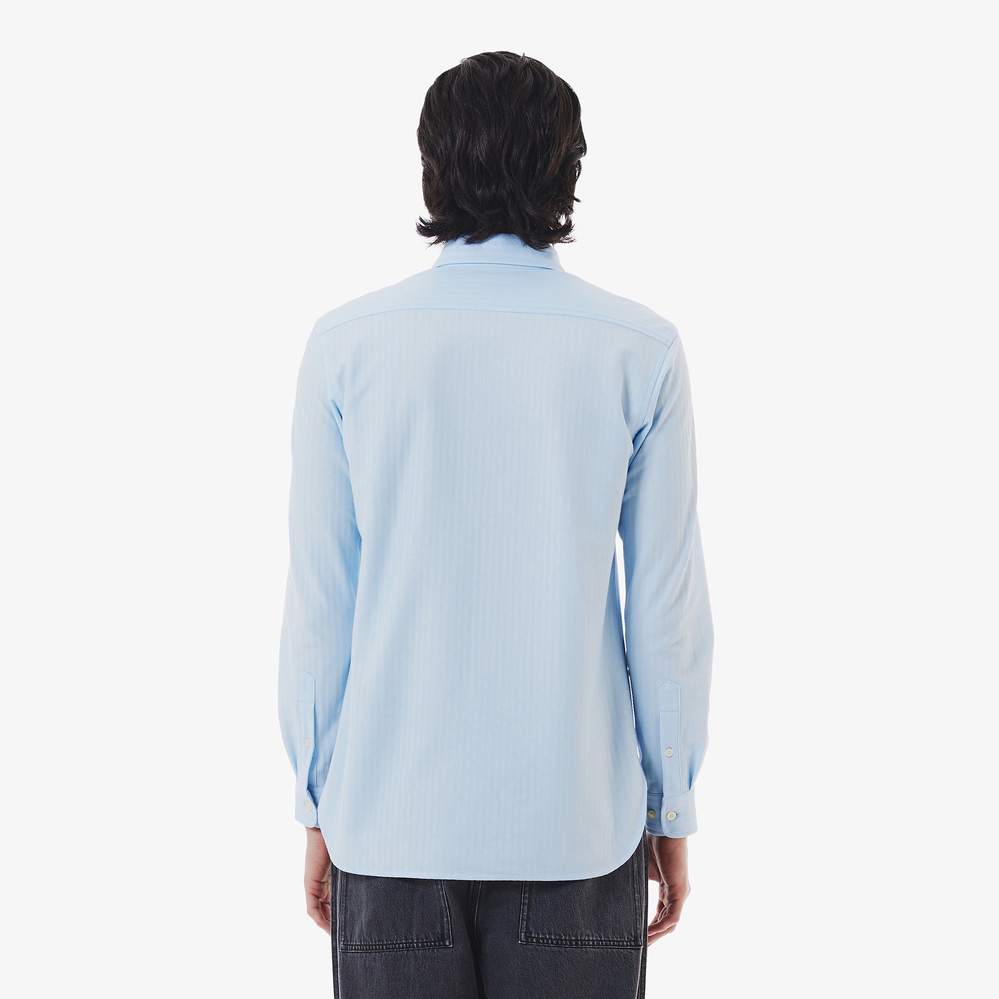 ジャカードストライプボタンダウンジャージシャツ