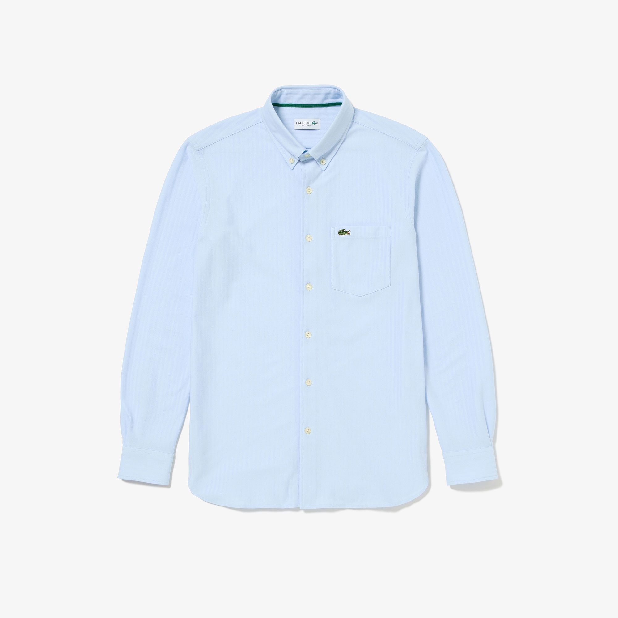 ジャカードストライプボタンダウンジャージシャツ