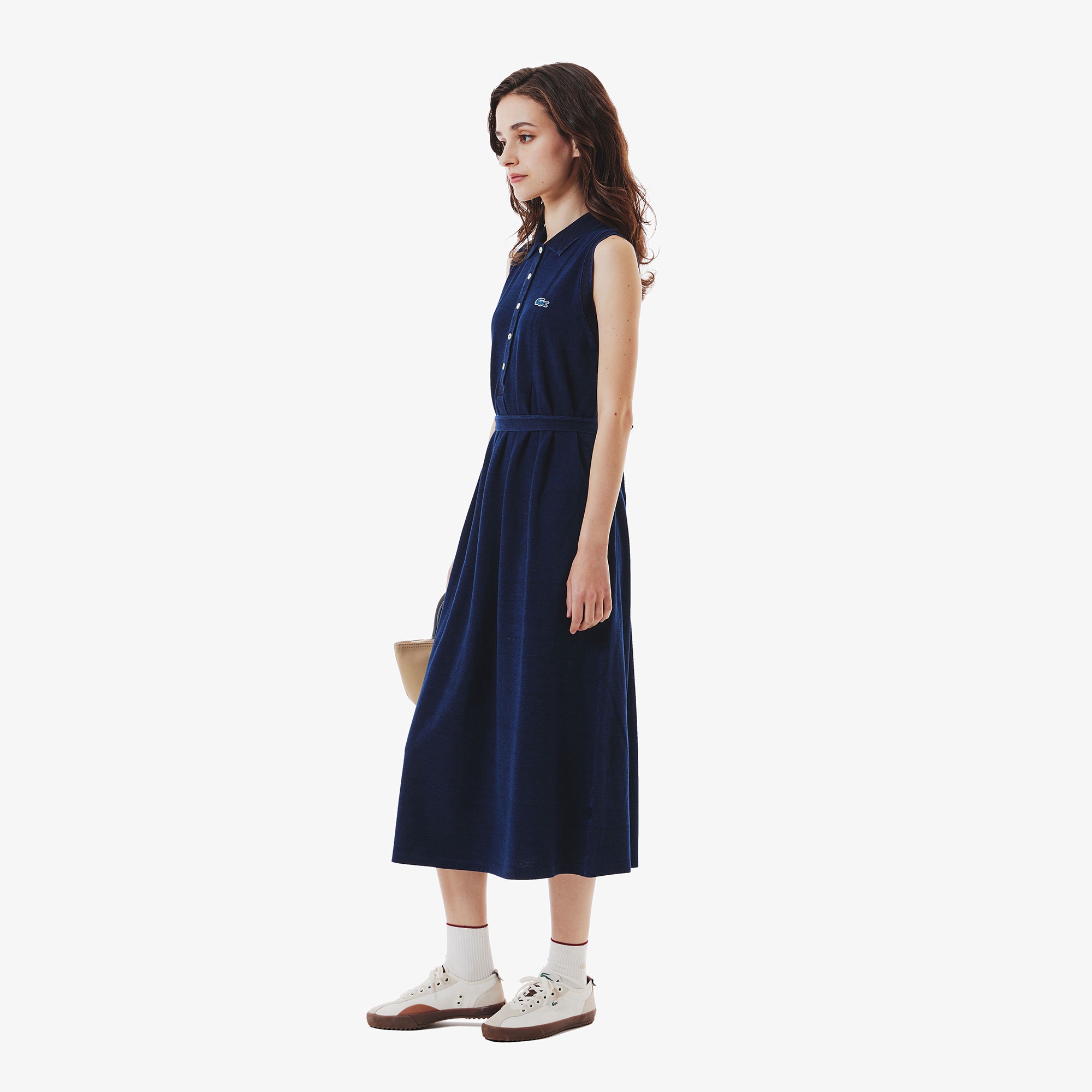インディゴノースリーブポロドレス