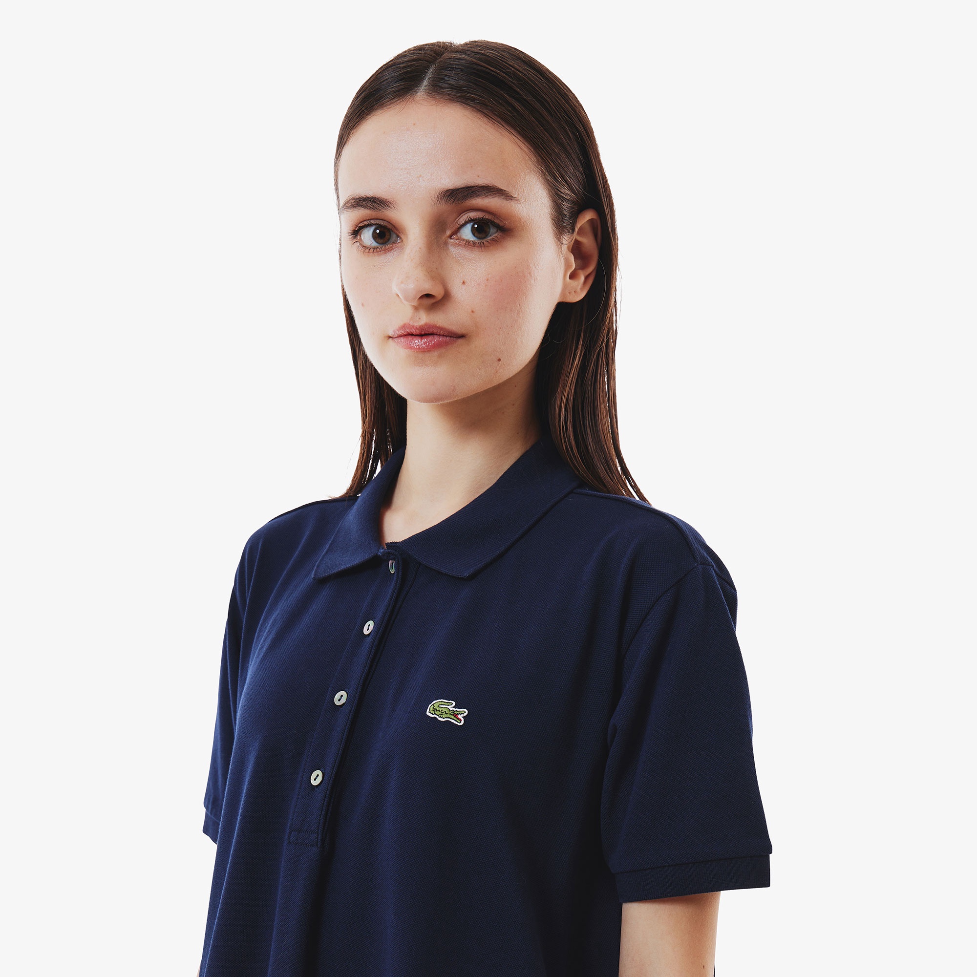 鹿の子地マキシ丈ドレス