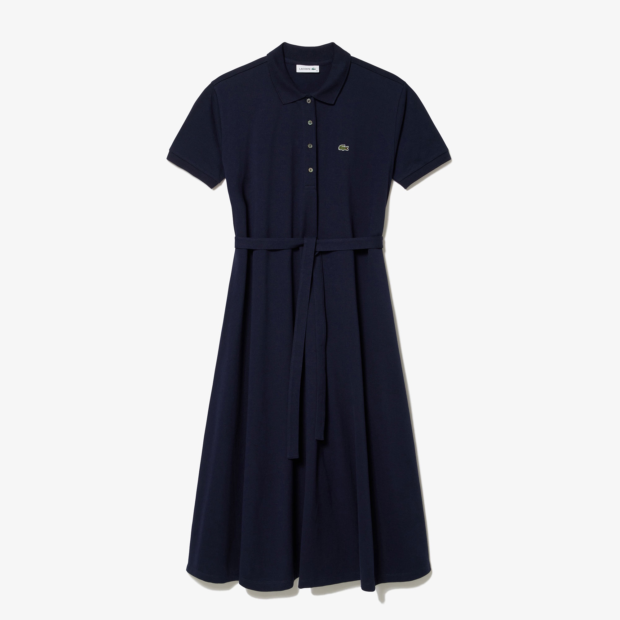 鹿の子地マキシ丈ドレス