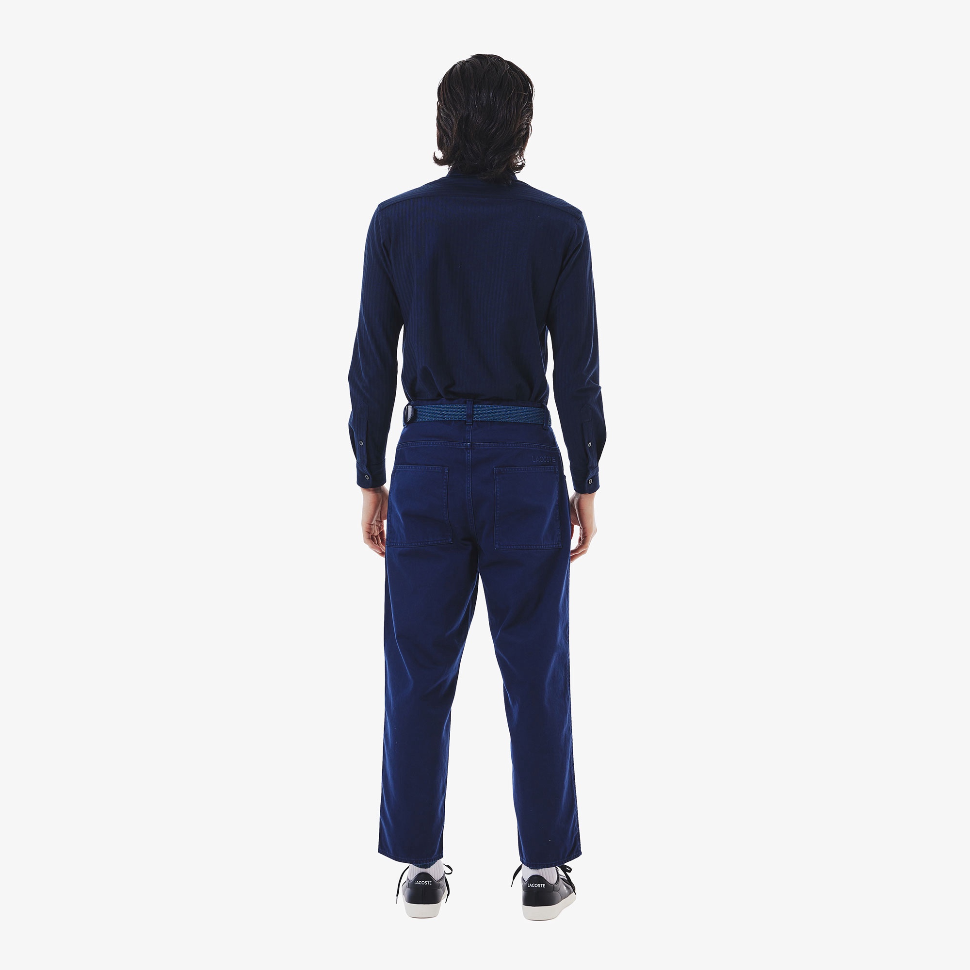 ワイドテーパードカラーデニムパンツ