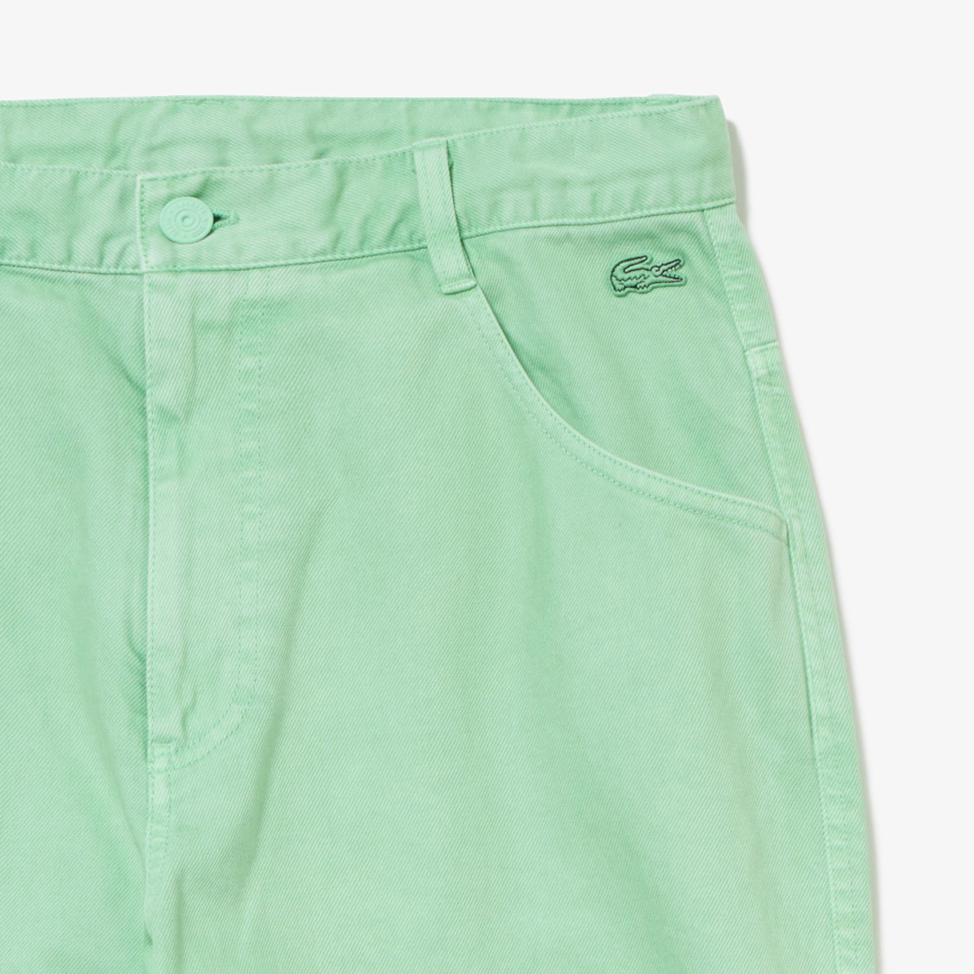 ワイドテーパードカラーデニムパンツ