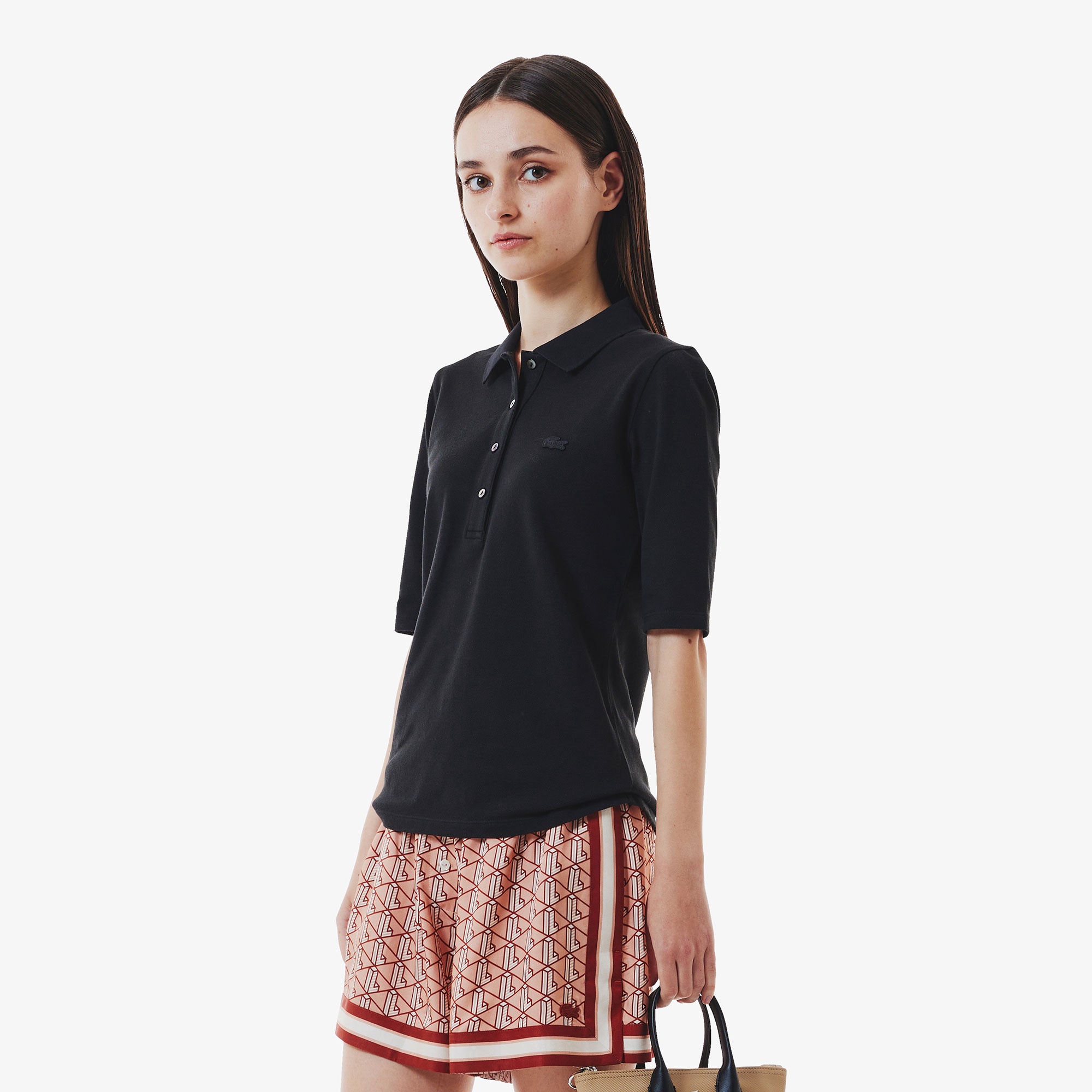 スリムフィットハーフスリーブポロシャツ