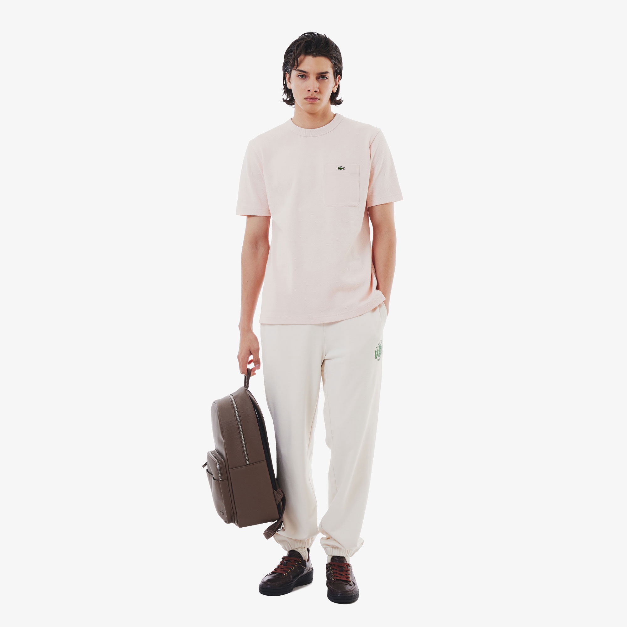 鹿の子地ポケット半袖Tシャツ