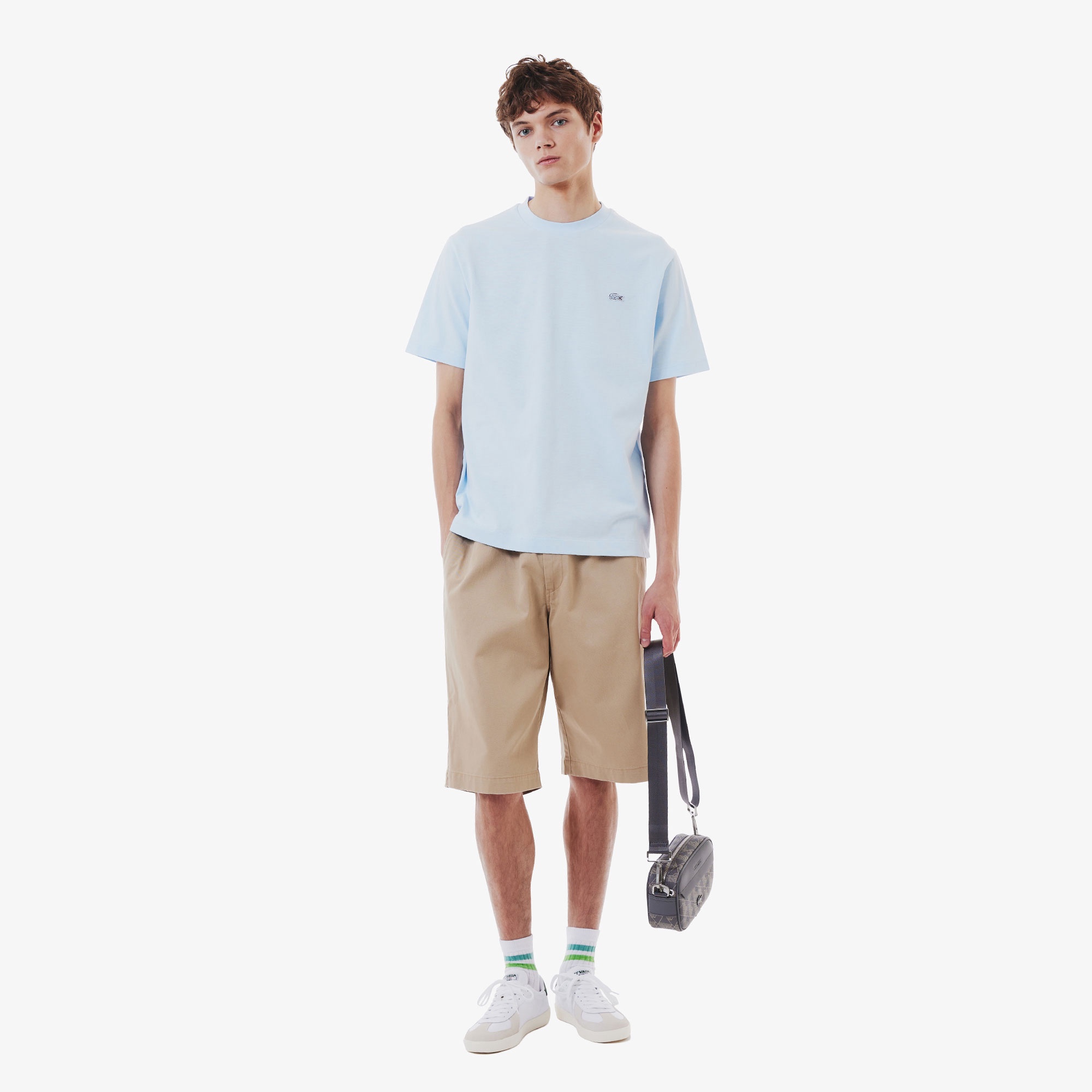 アウトラインクロッククルーネックTシャツ