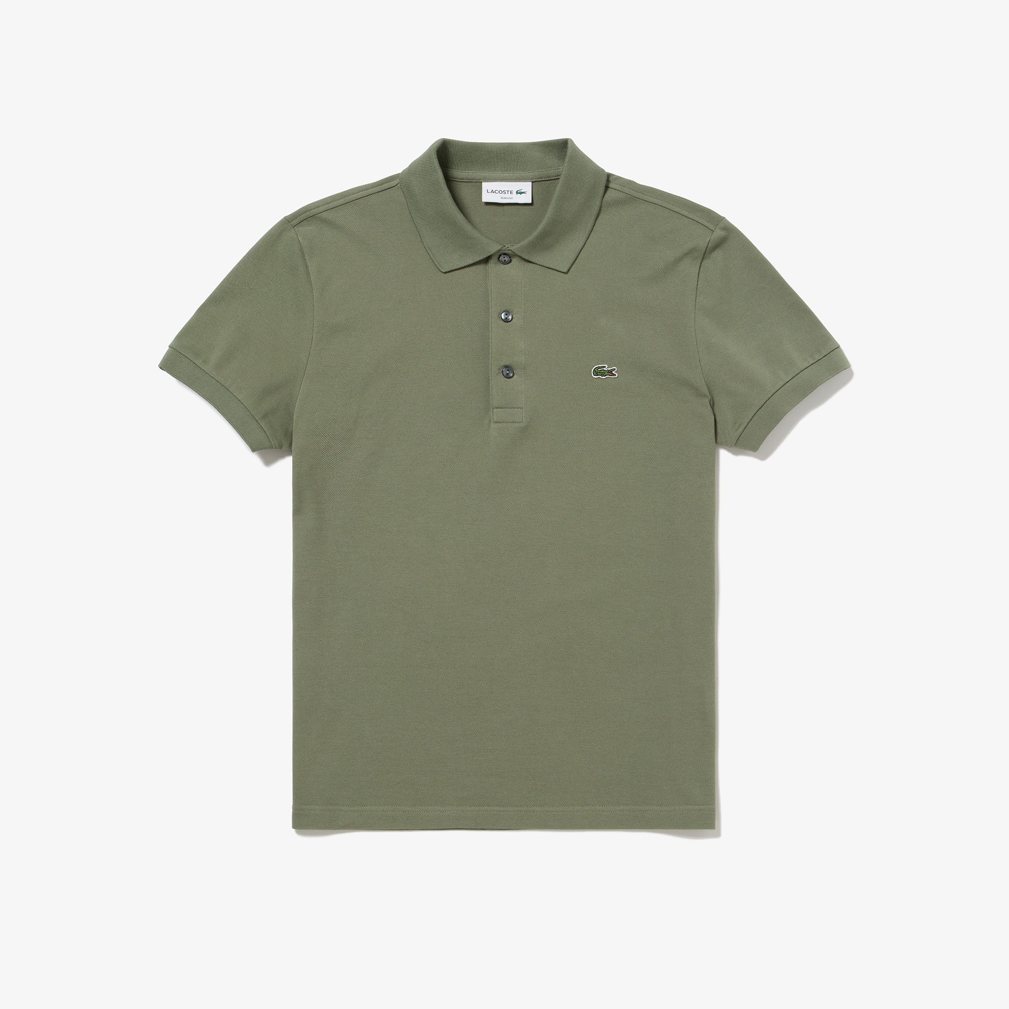 スリムフィットソリッドポロシャツ (半袖)