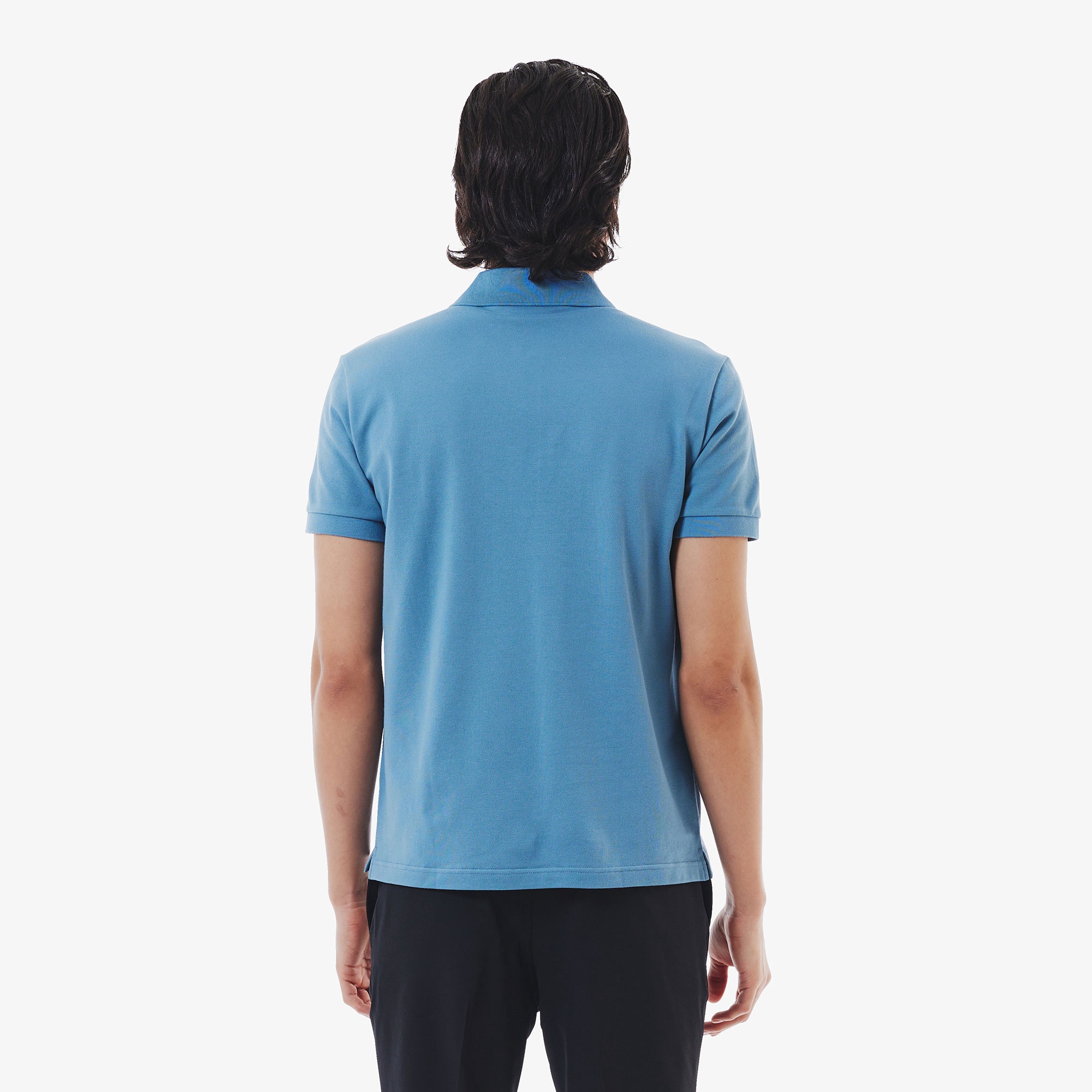 スリムフィットソリッドポロシャツ (半袖)