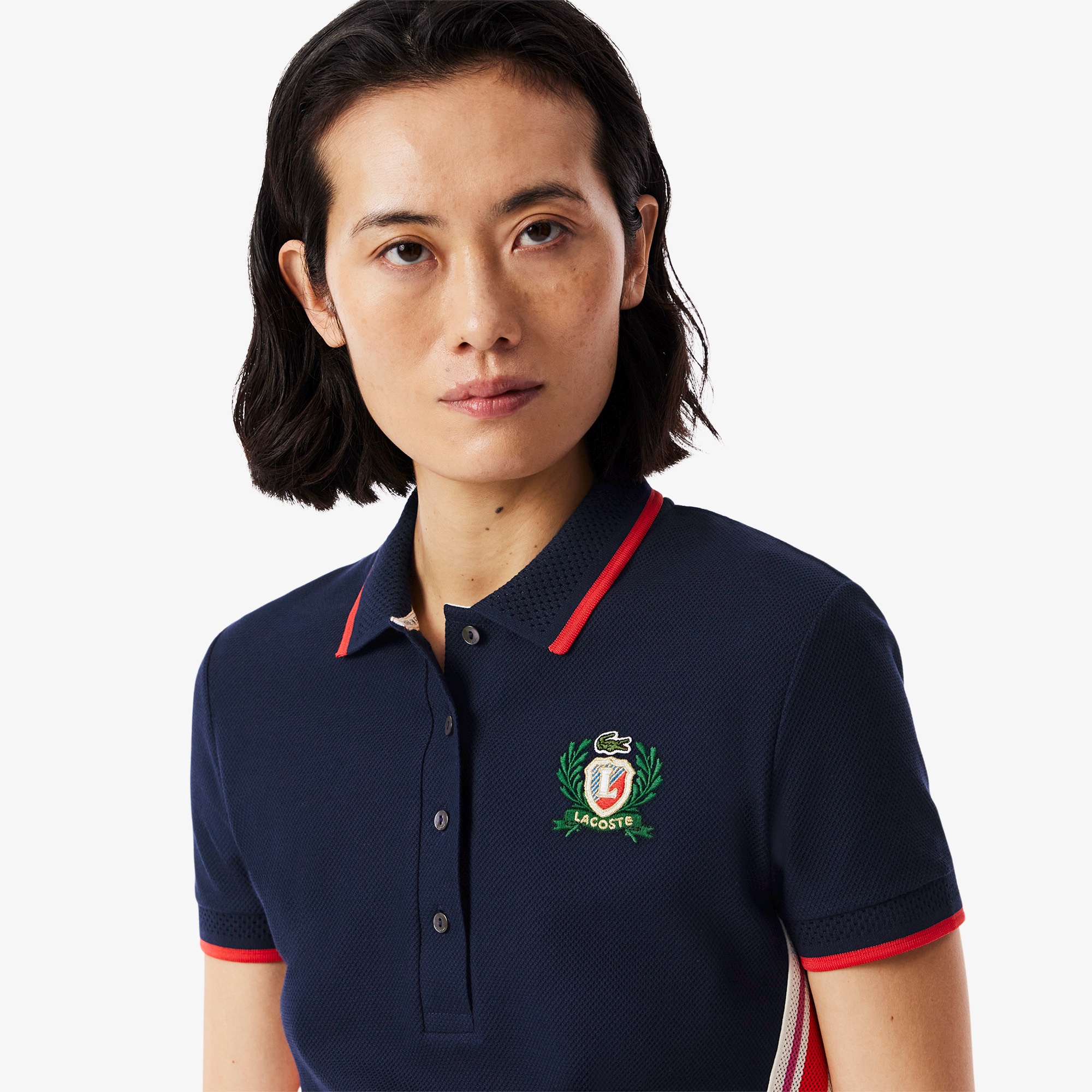 サイドメッシュバンドポロシャツ