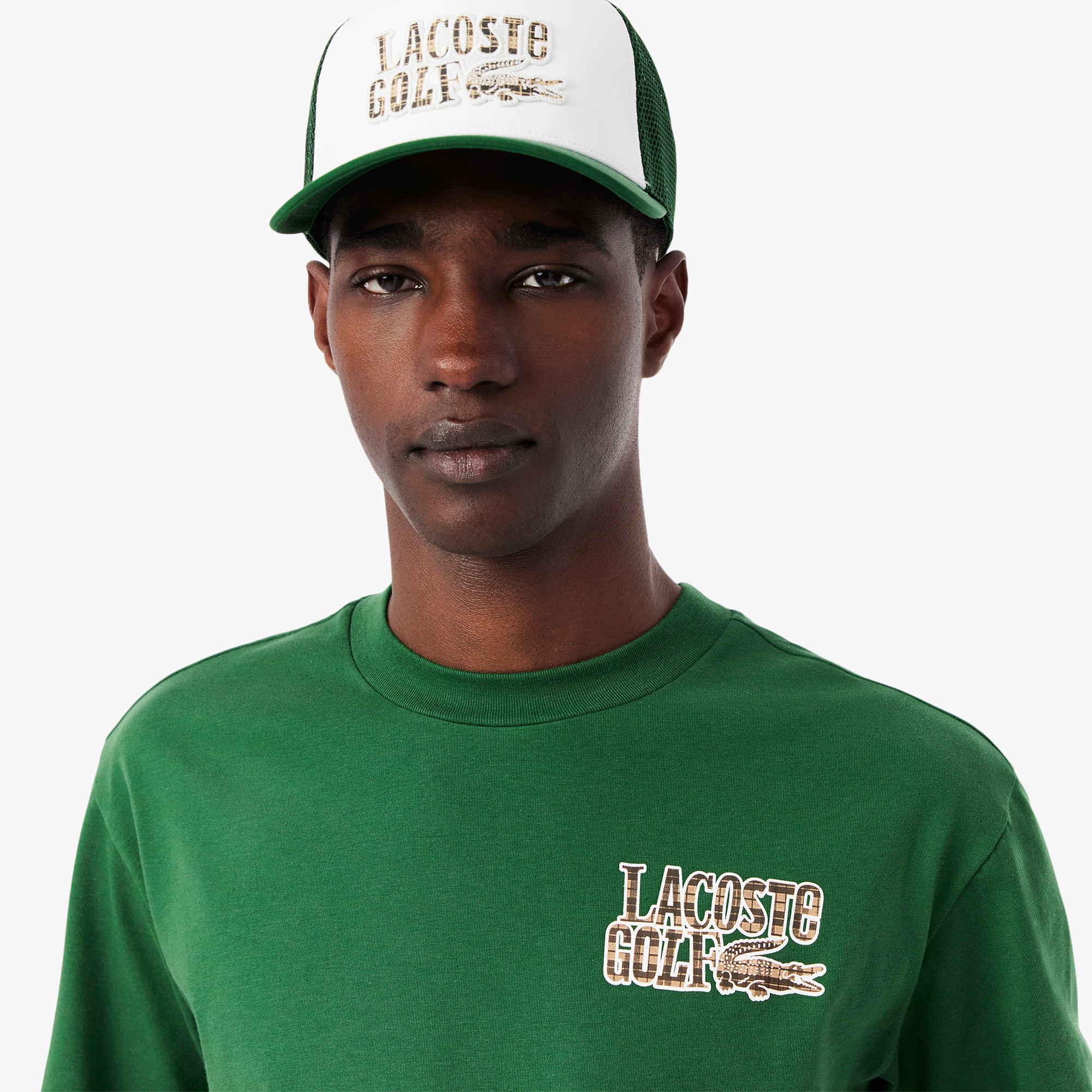 ラコステゴルフバックプリントTシャツ