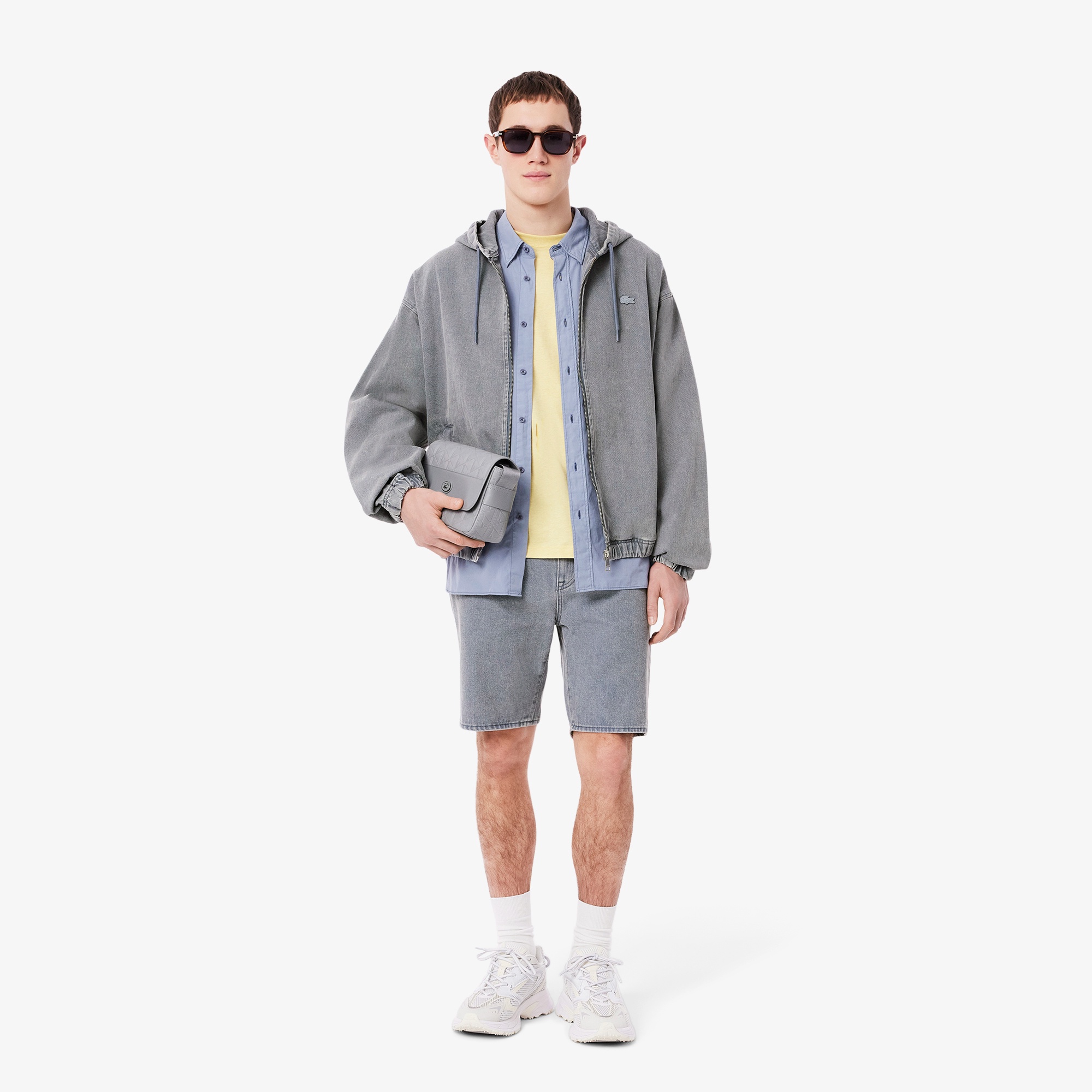 ナチュラルピグメントダイジップアップデニムフーディー