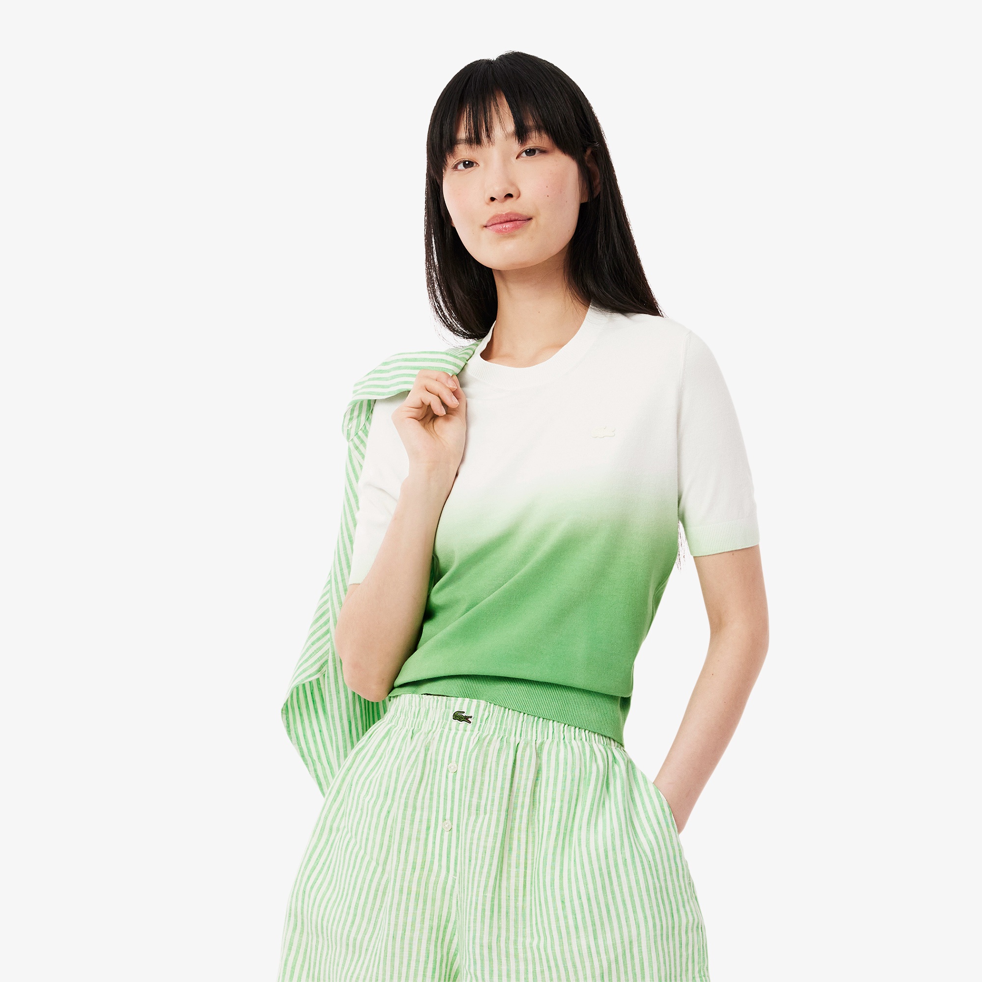 グラデーションニットTシャツ