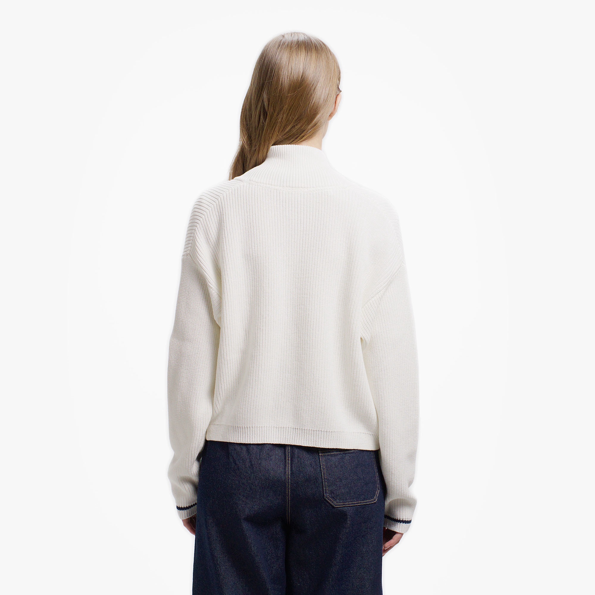 ジップアップローゲージニットブルゾン