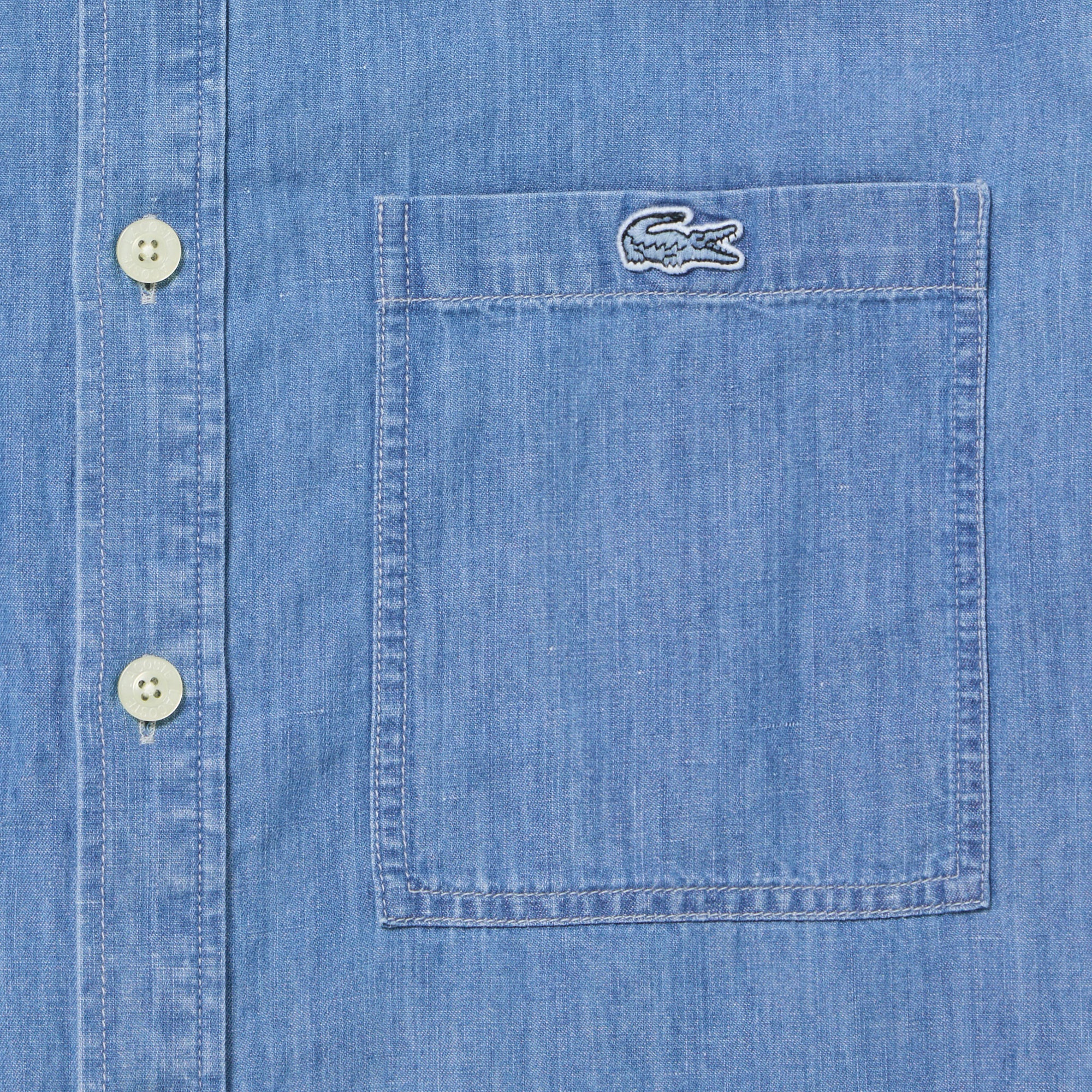 コットンリネンデニムシャツアウター