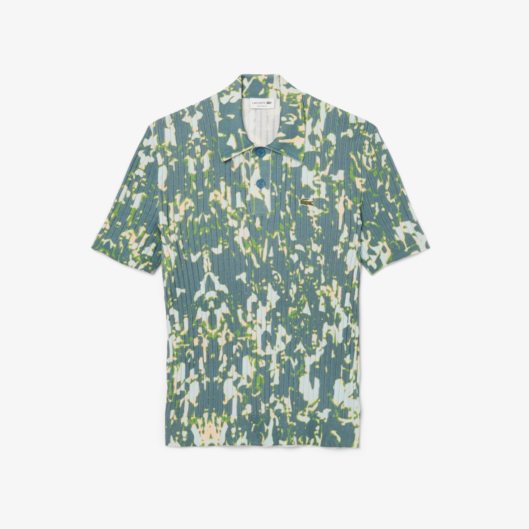 オーディエンステキスタイルリブニットポロシャツ