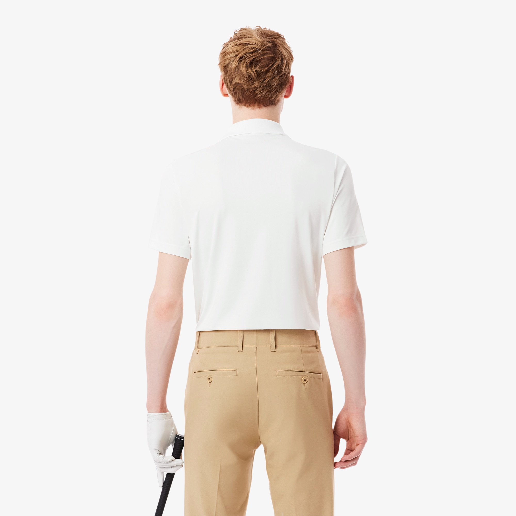 カラーワニロゴパッチゴルフポロシャツ