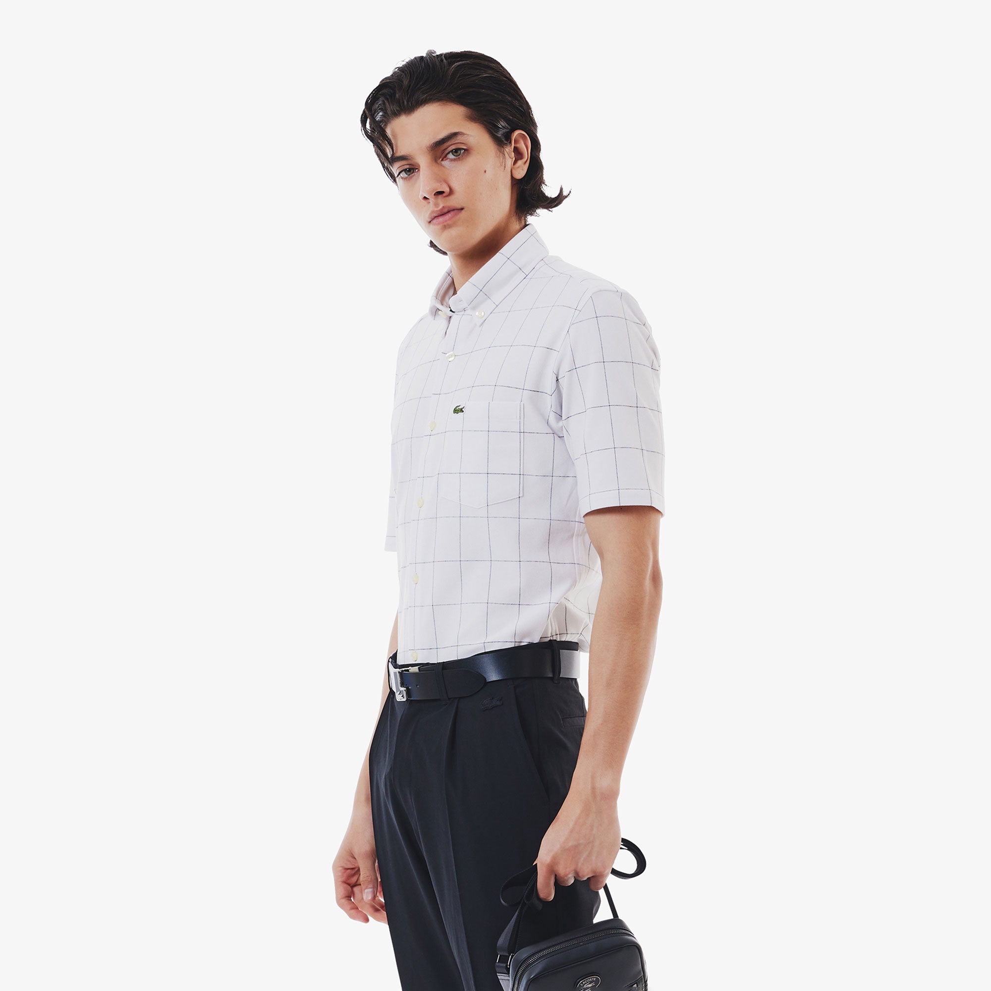 ウィンドウペーンチェックジャージシャツ