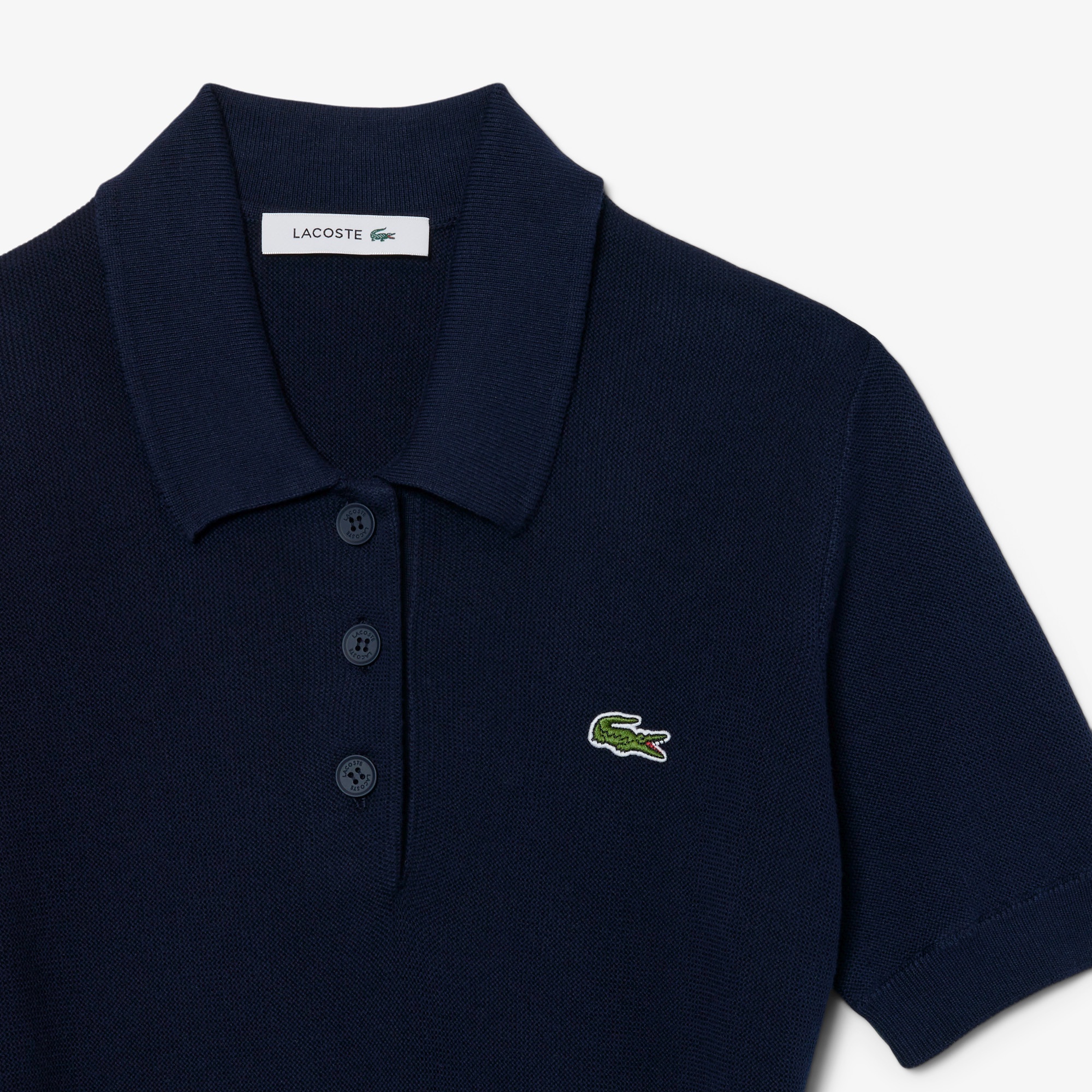 コンビネーションマテリアルポロドレス