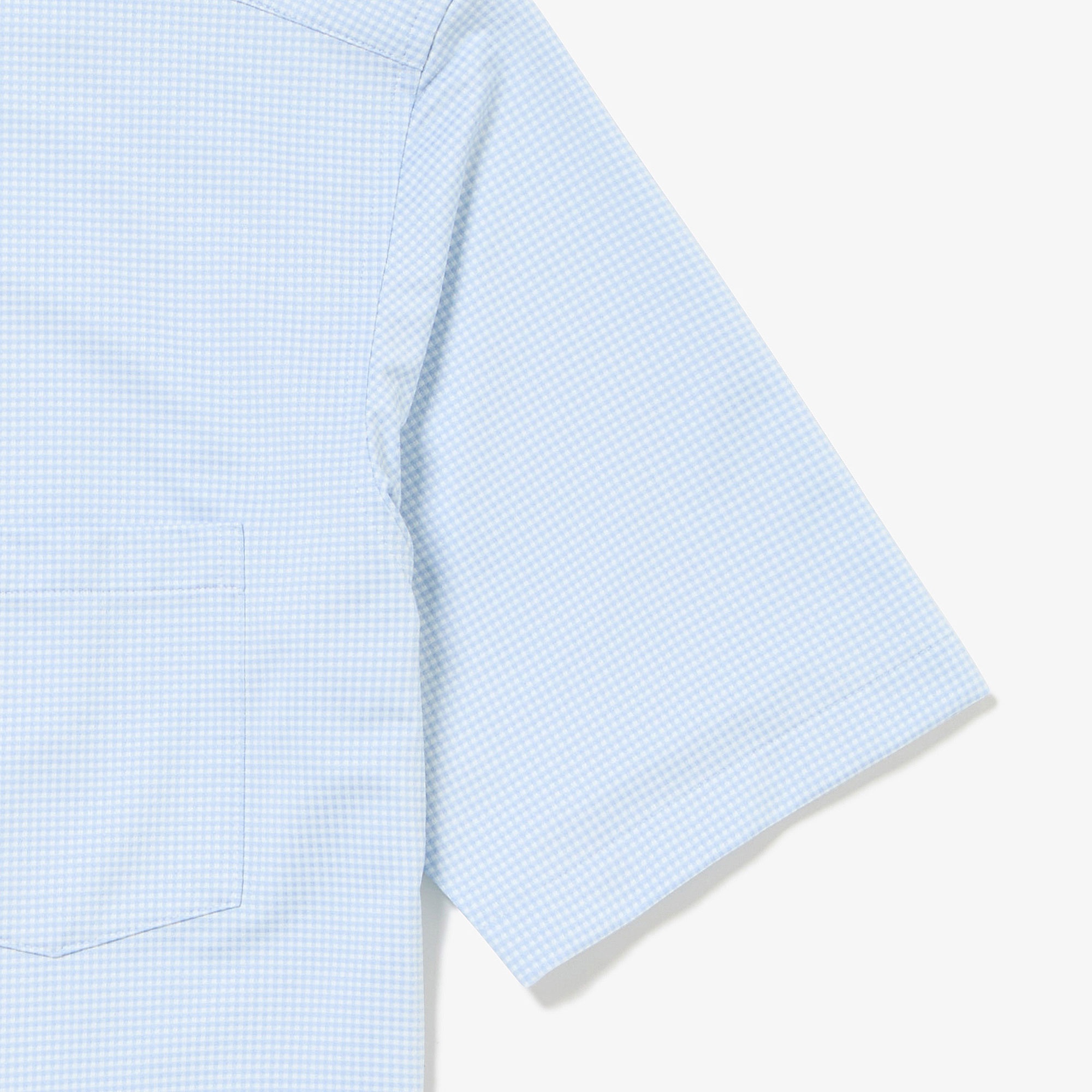 マイクロチェックジャージシャツ