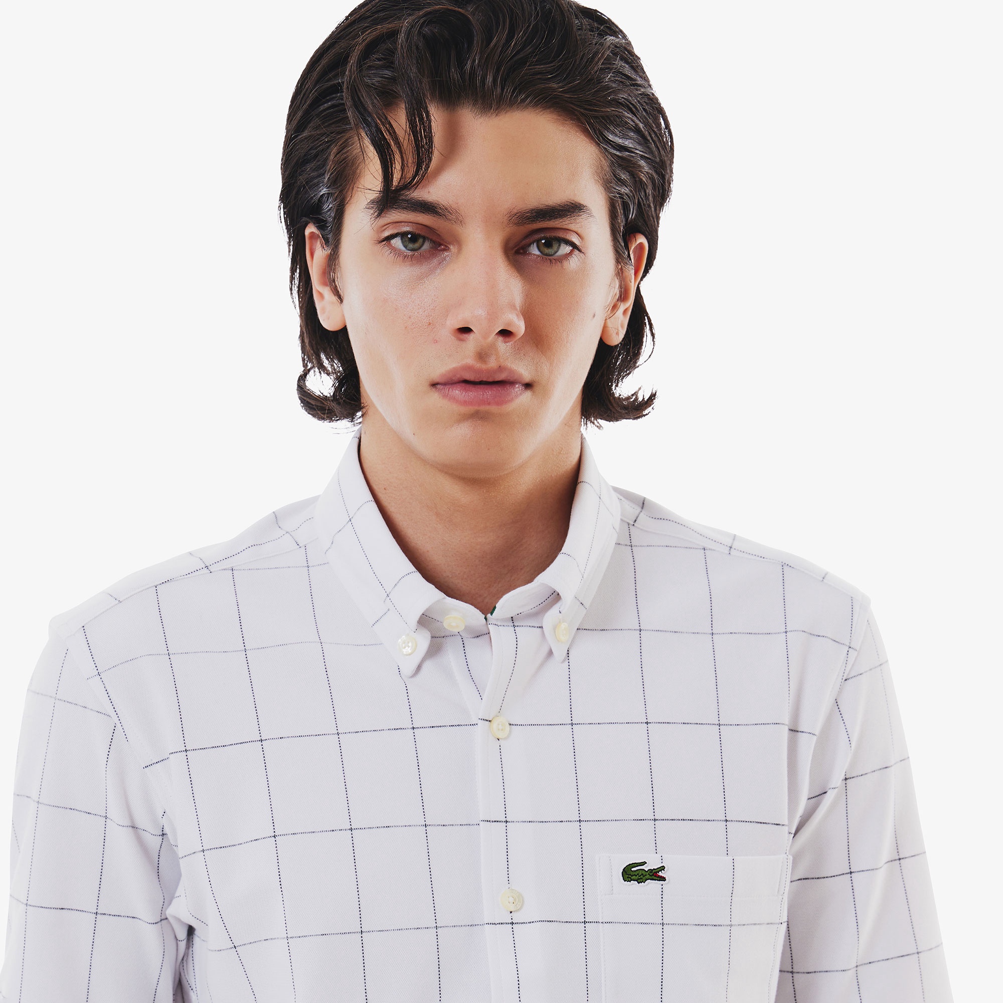 ウィンドウペーンチェックジャージシャツ