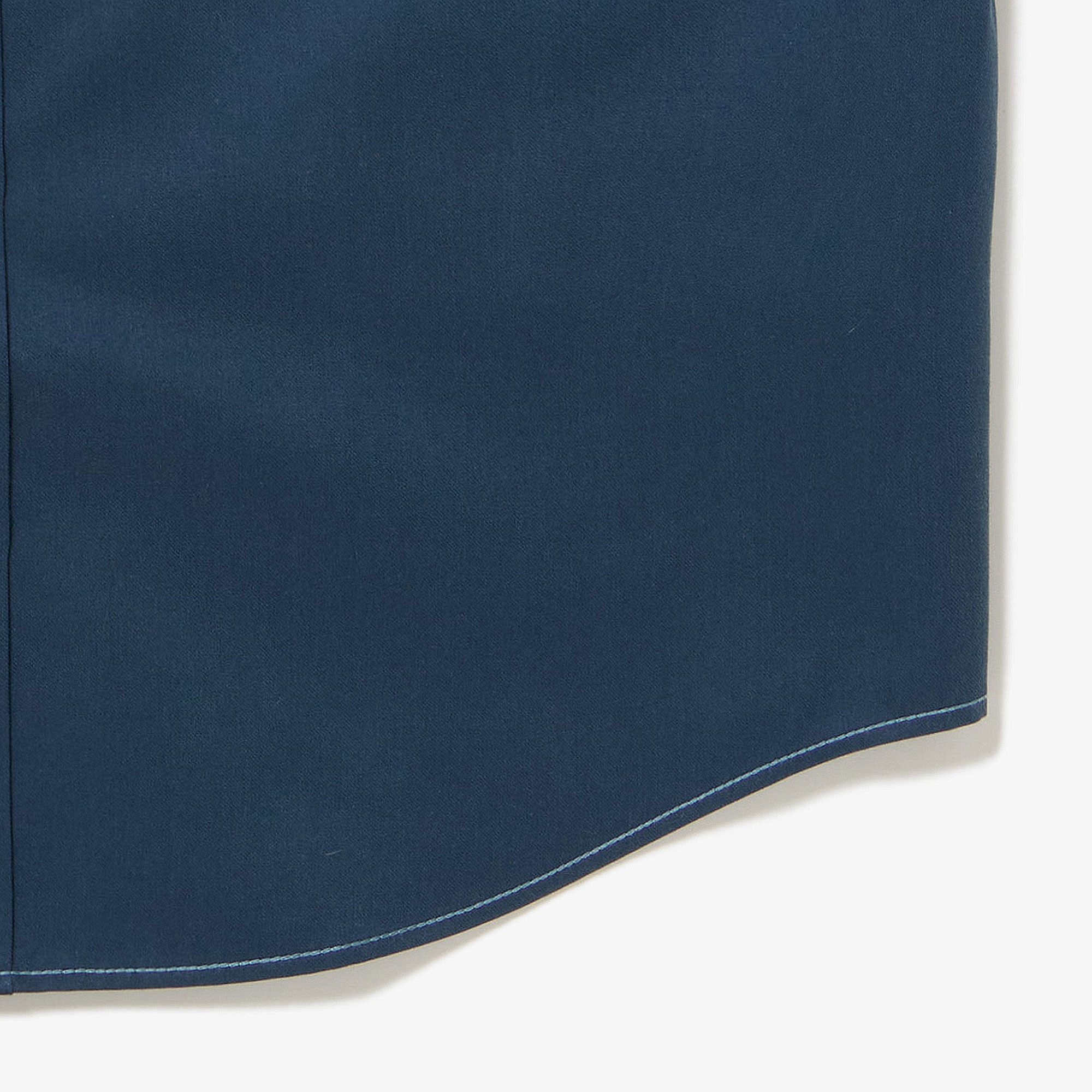 シルクブレンドネームパッチボタンダウンシャツ