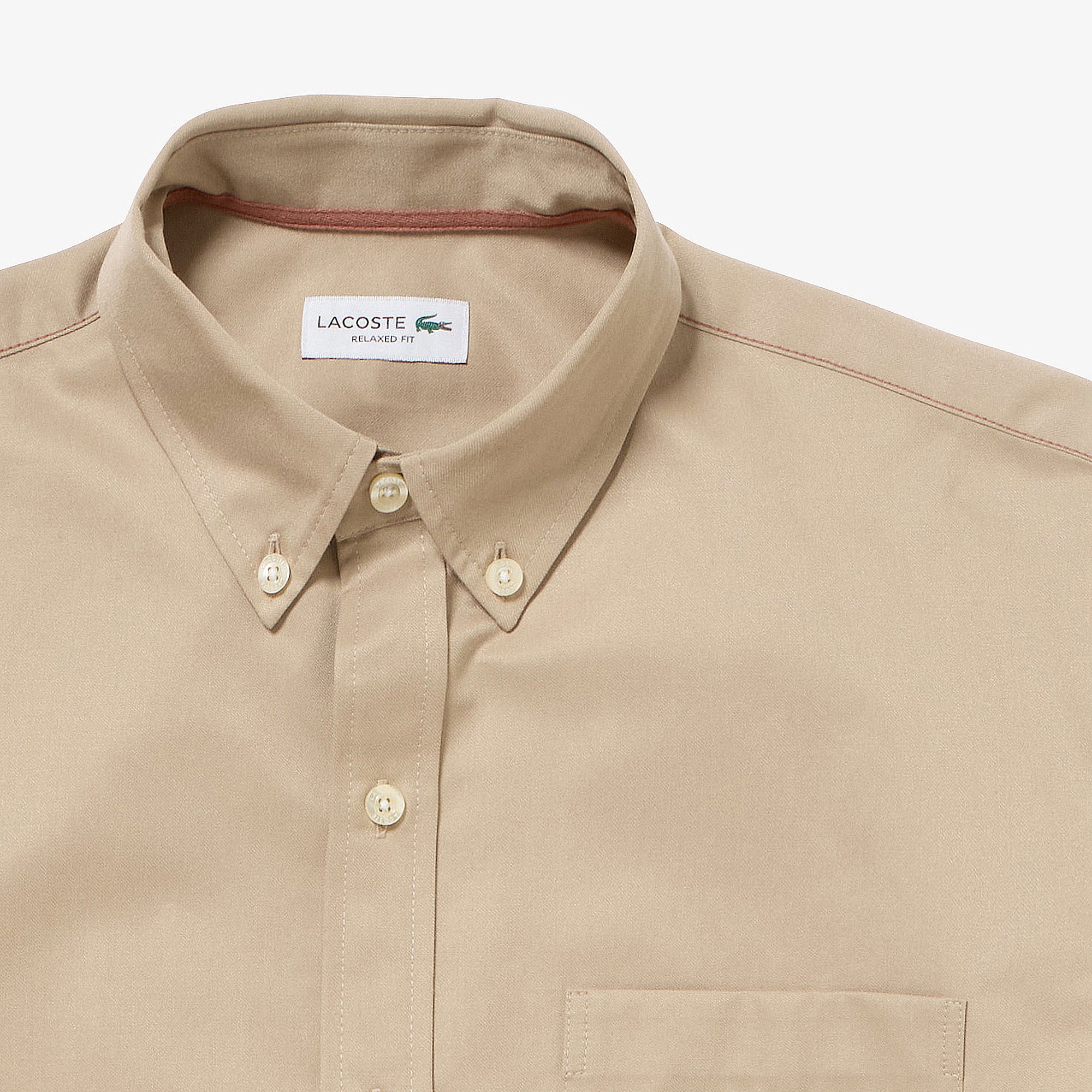 シルクブレンドネームパッチボタンダウンシャツ