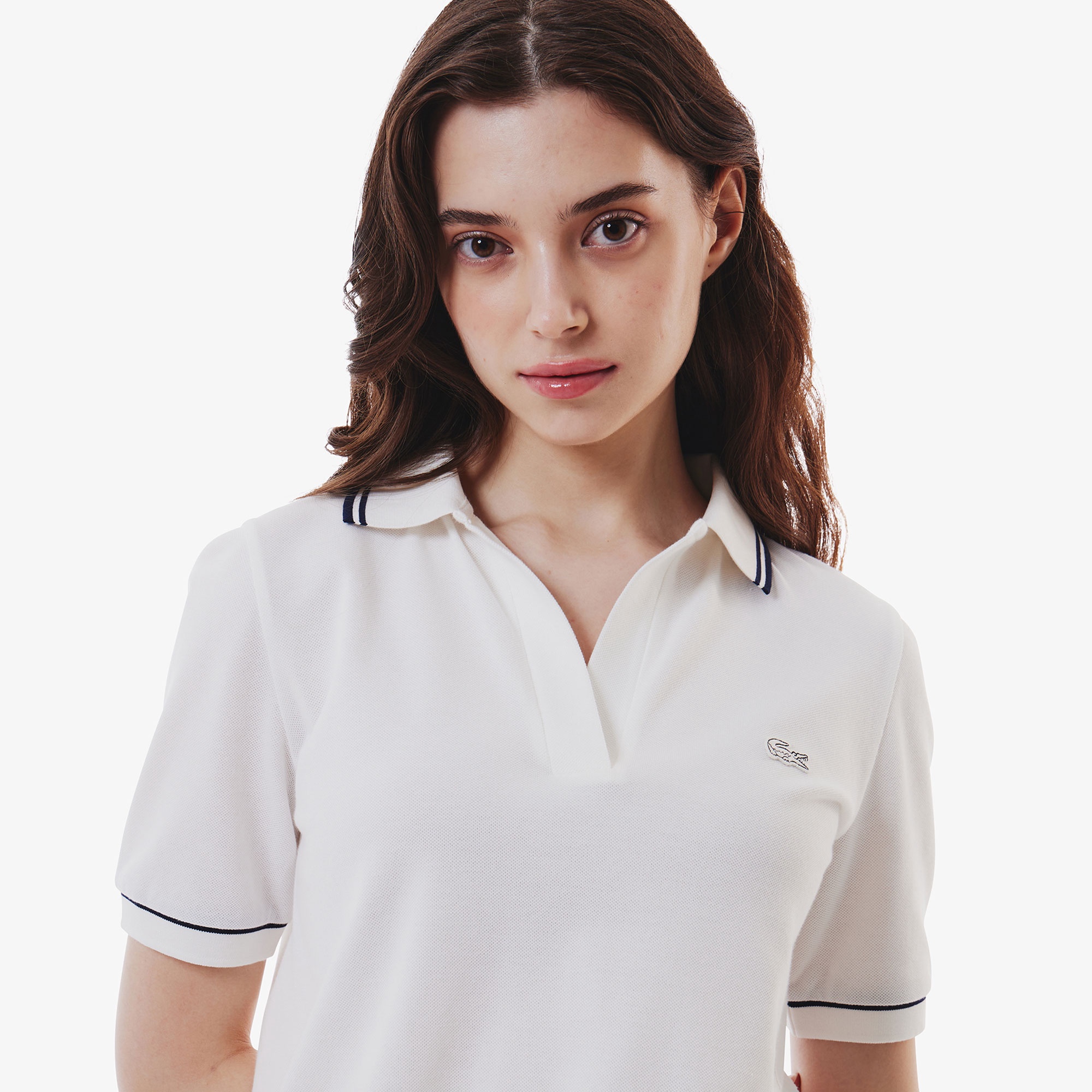 スキッパーネックポロシャツ