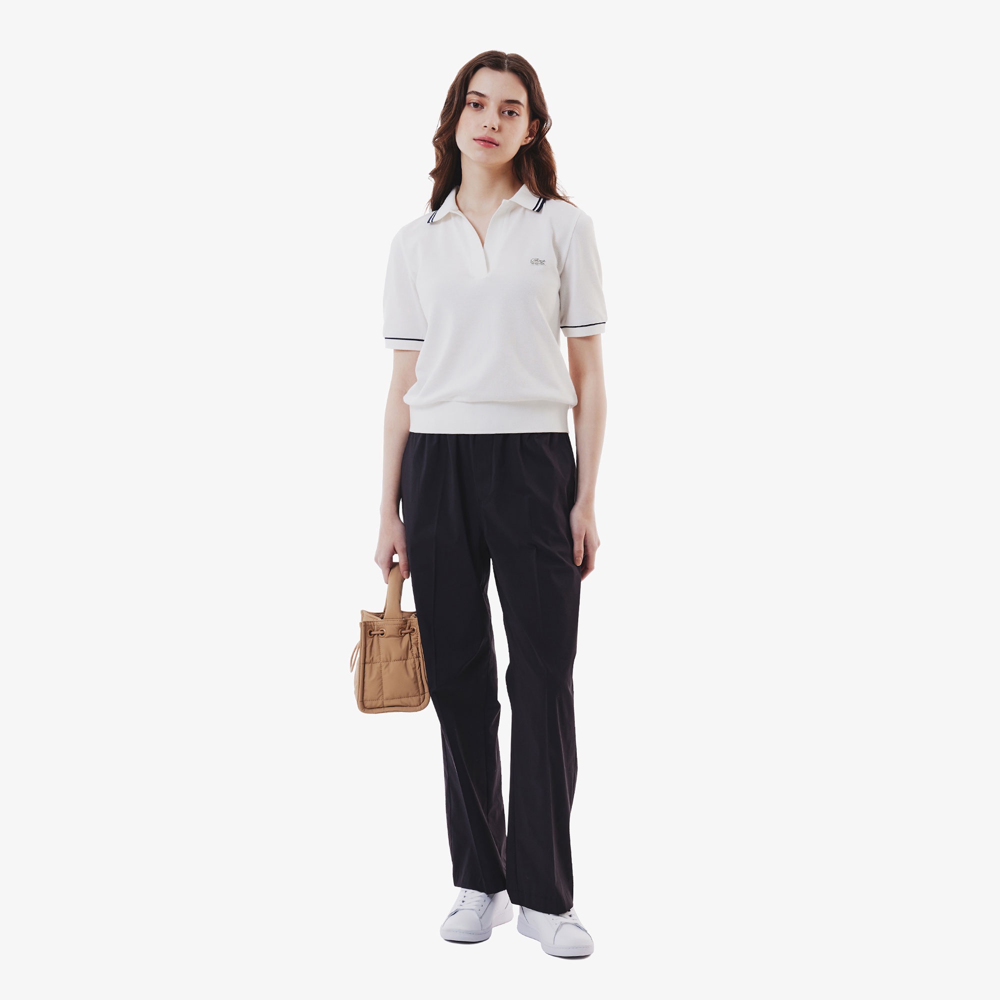 スキッパーネックポロシャツ