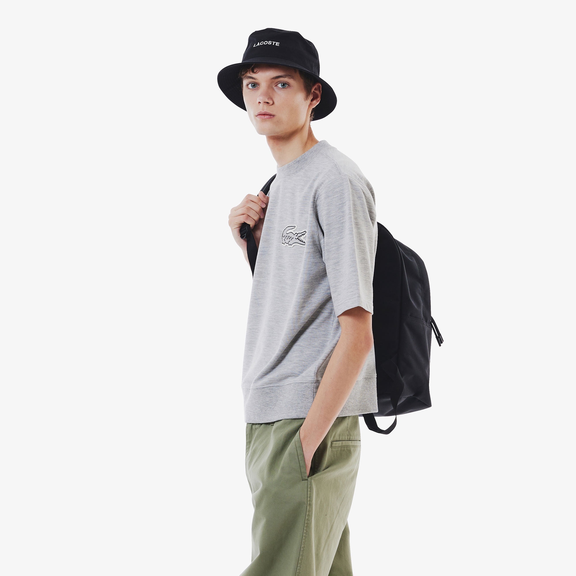 オーバーサイズクロックエンブレムスウェットTシャツ