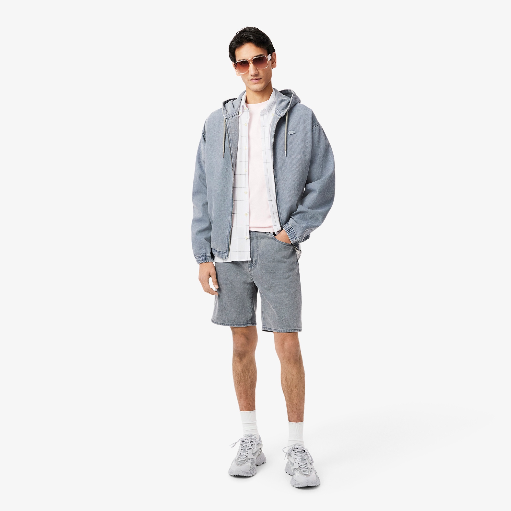 ウィンドウペーンチェックジャージシャツ