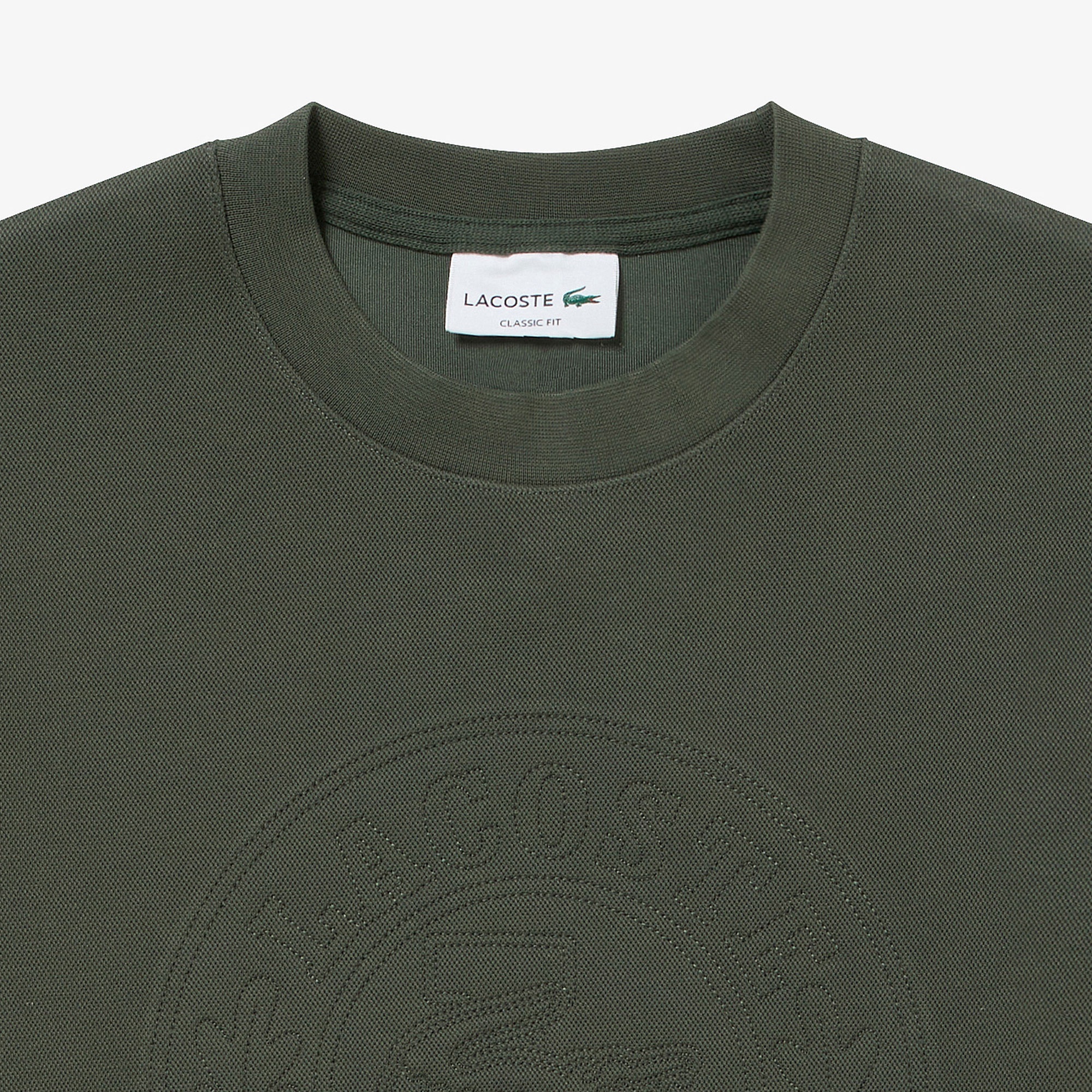 トーン・オン・トーンローレルステッチダブルフェイスクルーネック