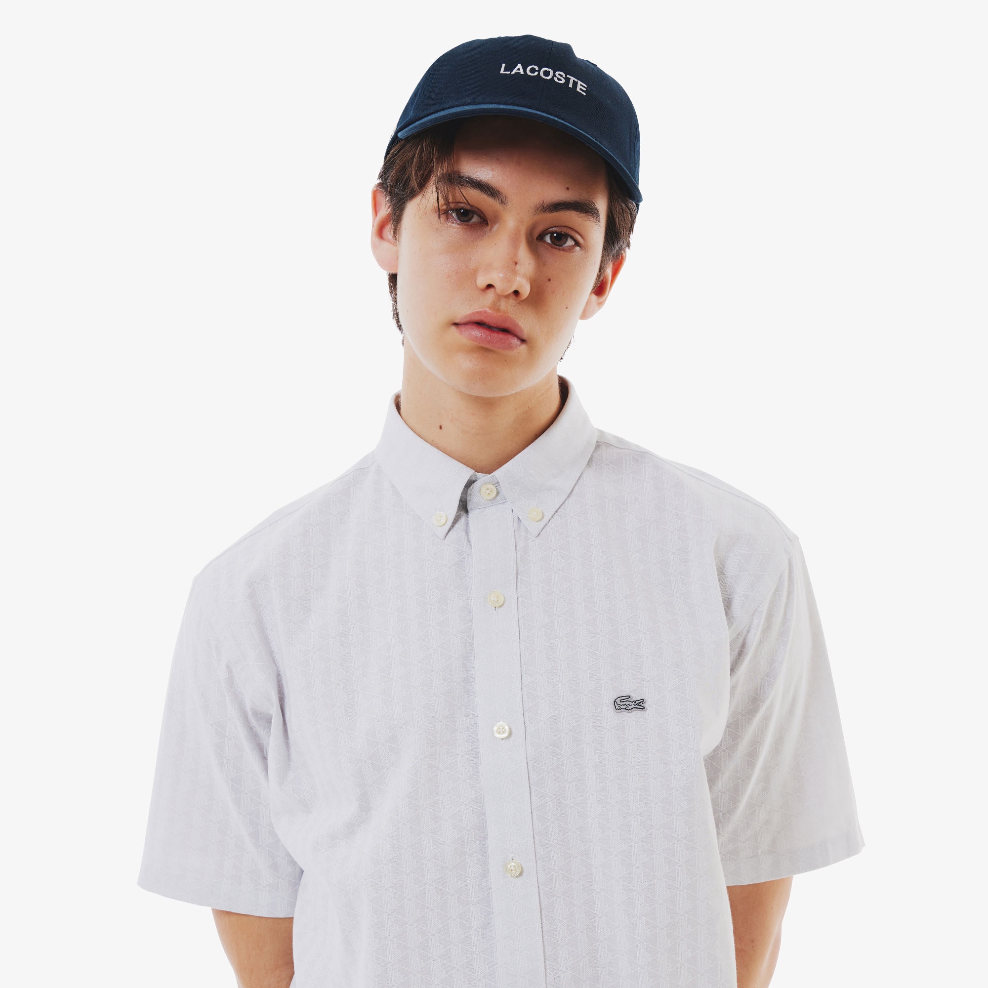 プリントジャカードシャンブレーオックスフォードシャツ