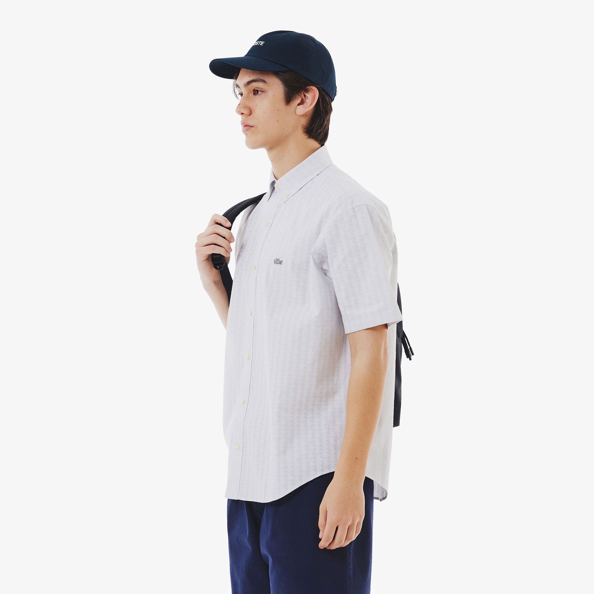 プリントジャカードシャンブレーオックスフォードシャツ