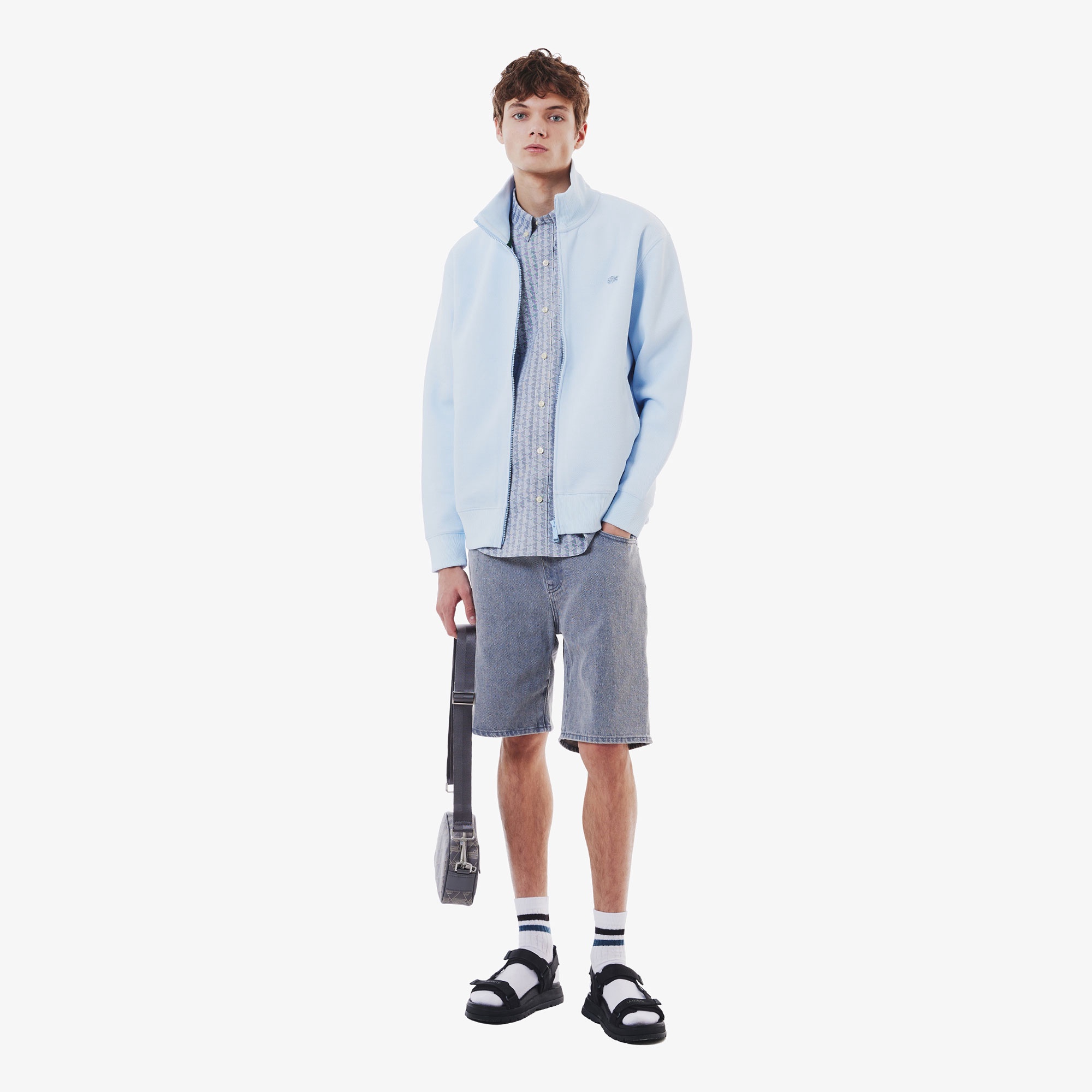 プリントジャカードシャンブレーオックスフォードシャツ