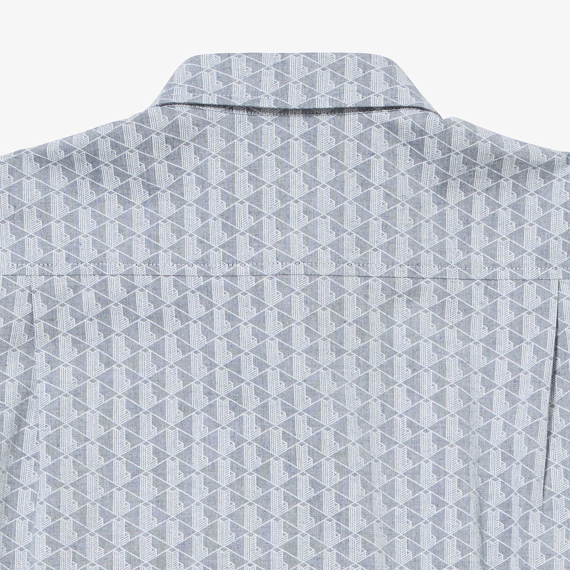 プリントジャカードシャンブレーオックスフォードシャツ