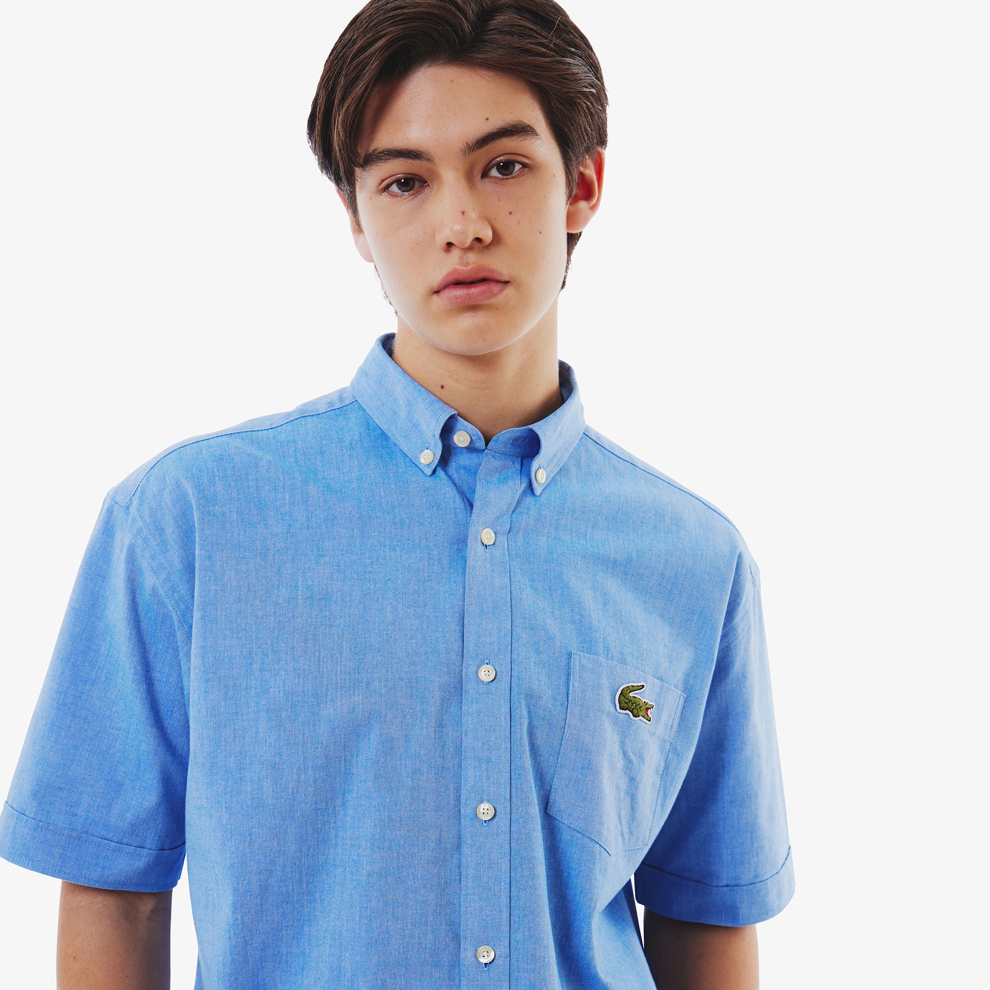 ウォッシュドオックスフォード半袖BDシャツ