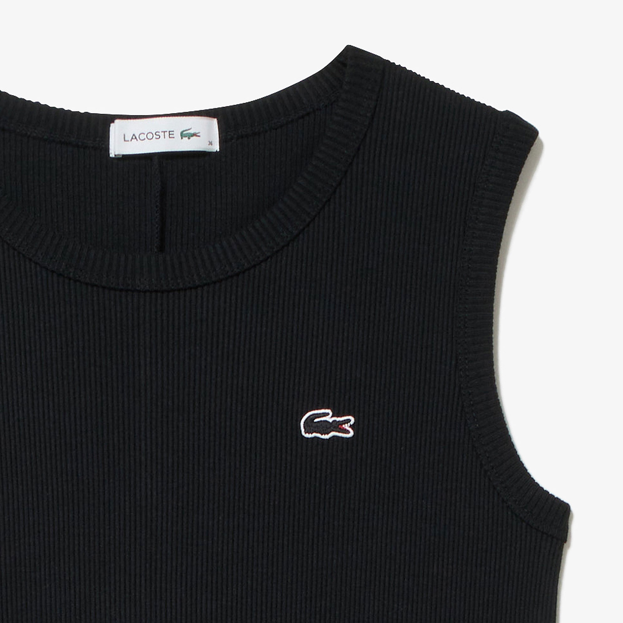 ノースリーブリブニットドレス