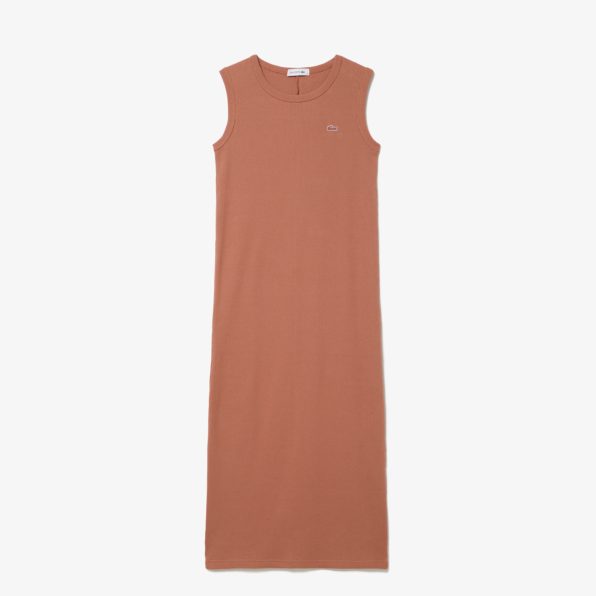 ノースリーブリブニットドレス