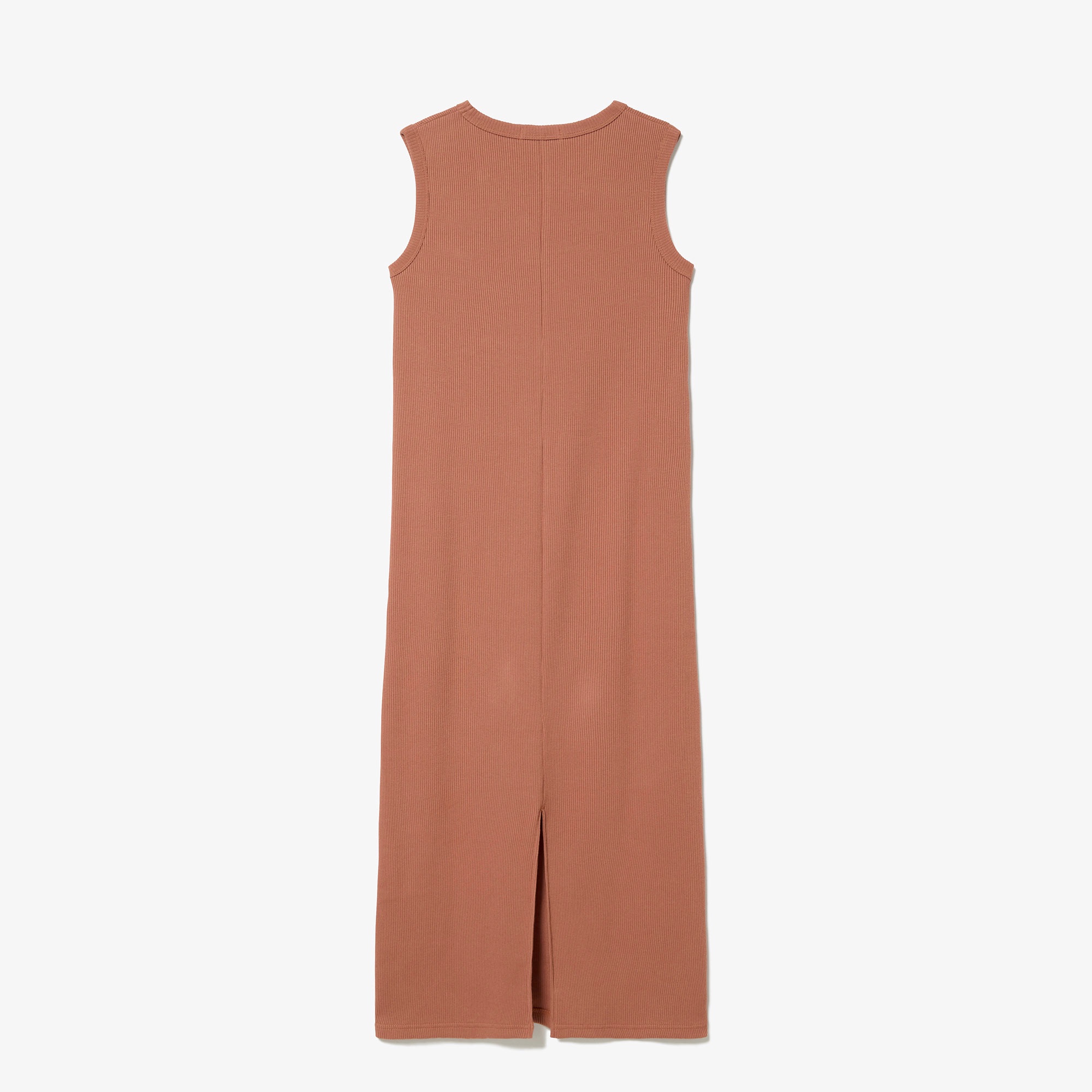 ノースリーブリブニットドレス