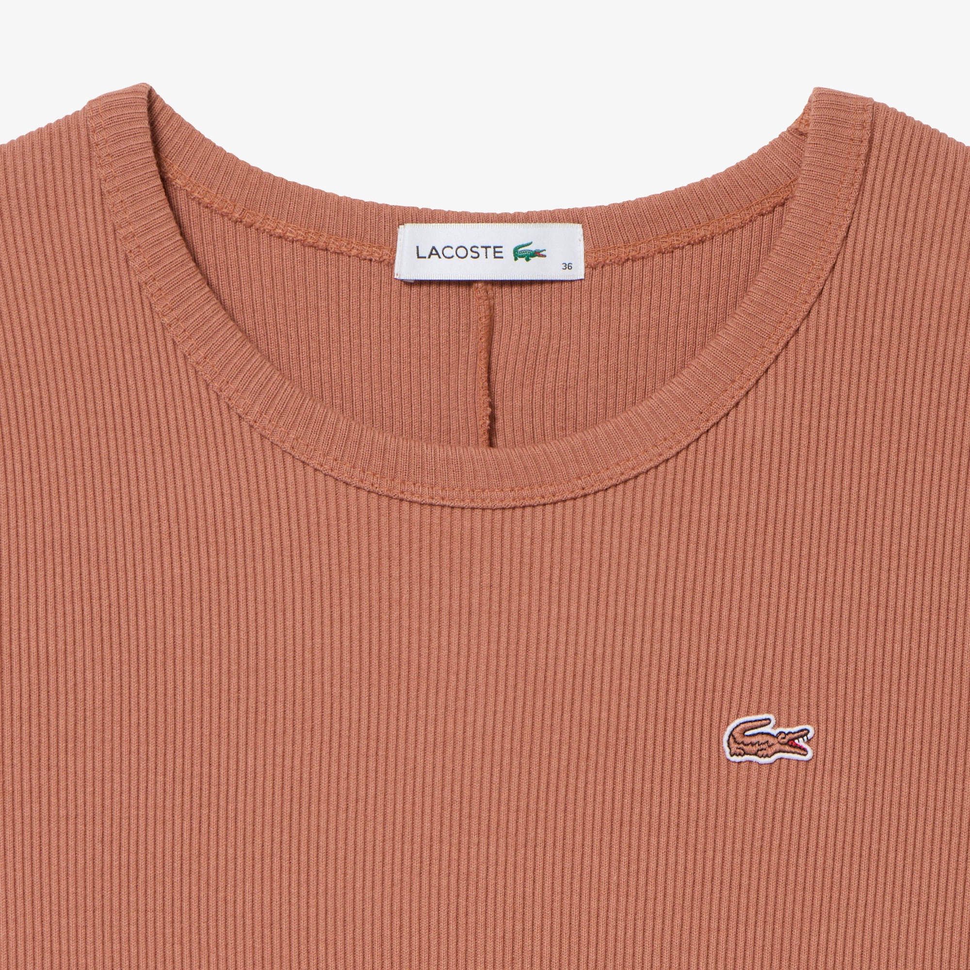 ノースリーブリブニットドレス