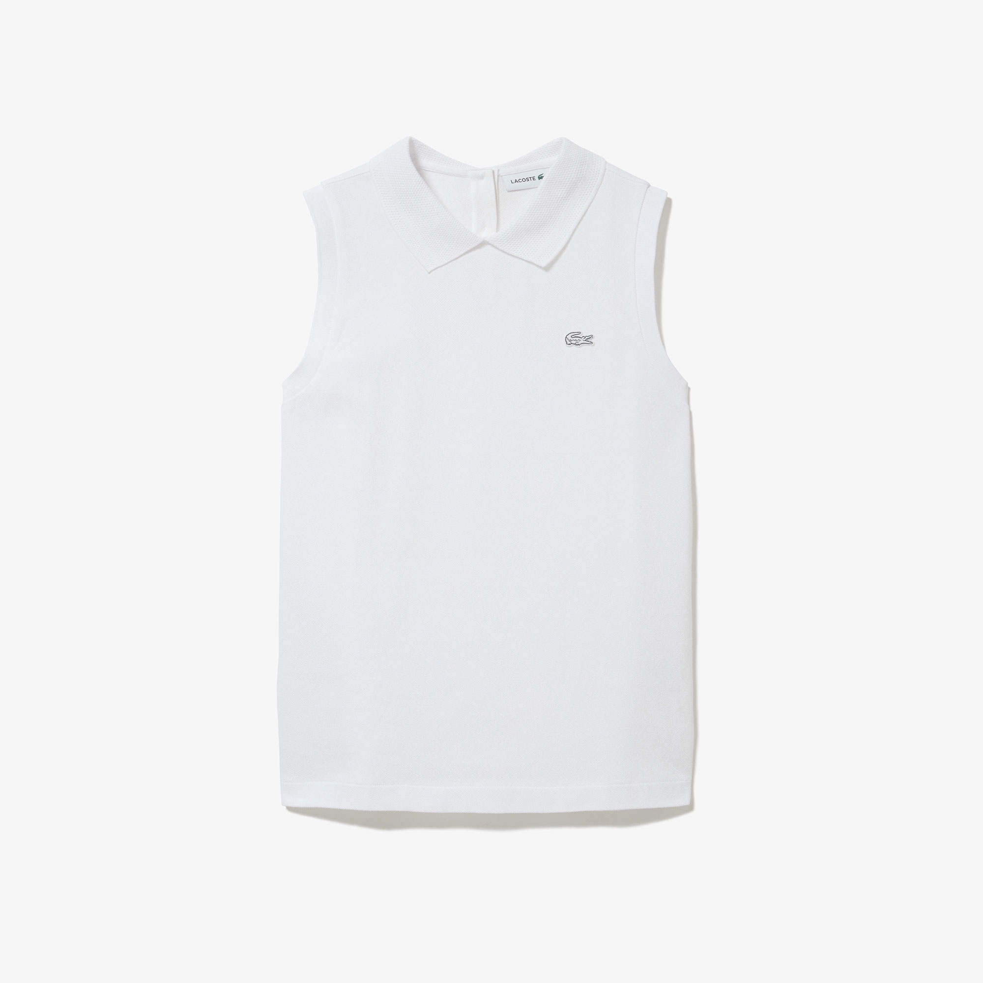 バックボタンノースリーブポロシャツ